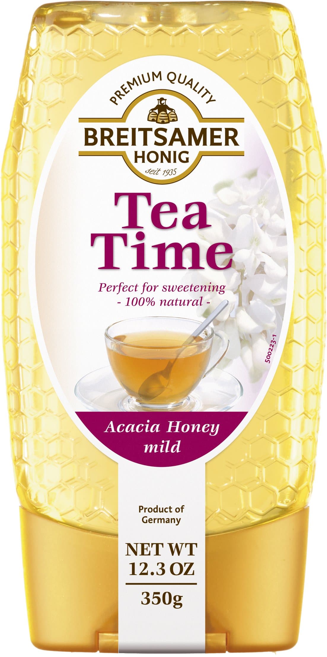 Breitsamer Tea Time Acacia Honey in Squeeze Bottle, 12.35 Ounce