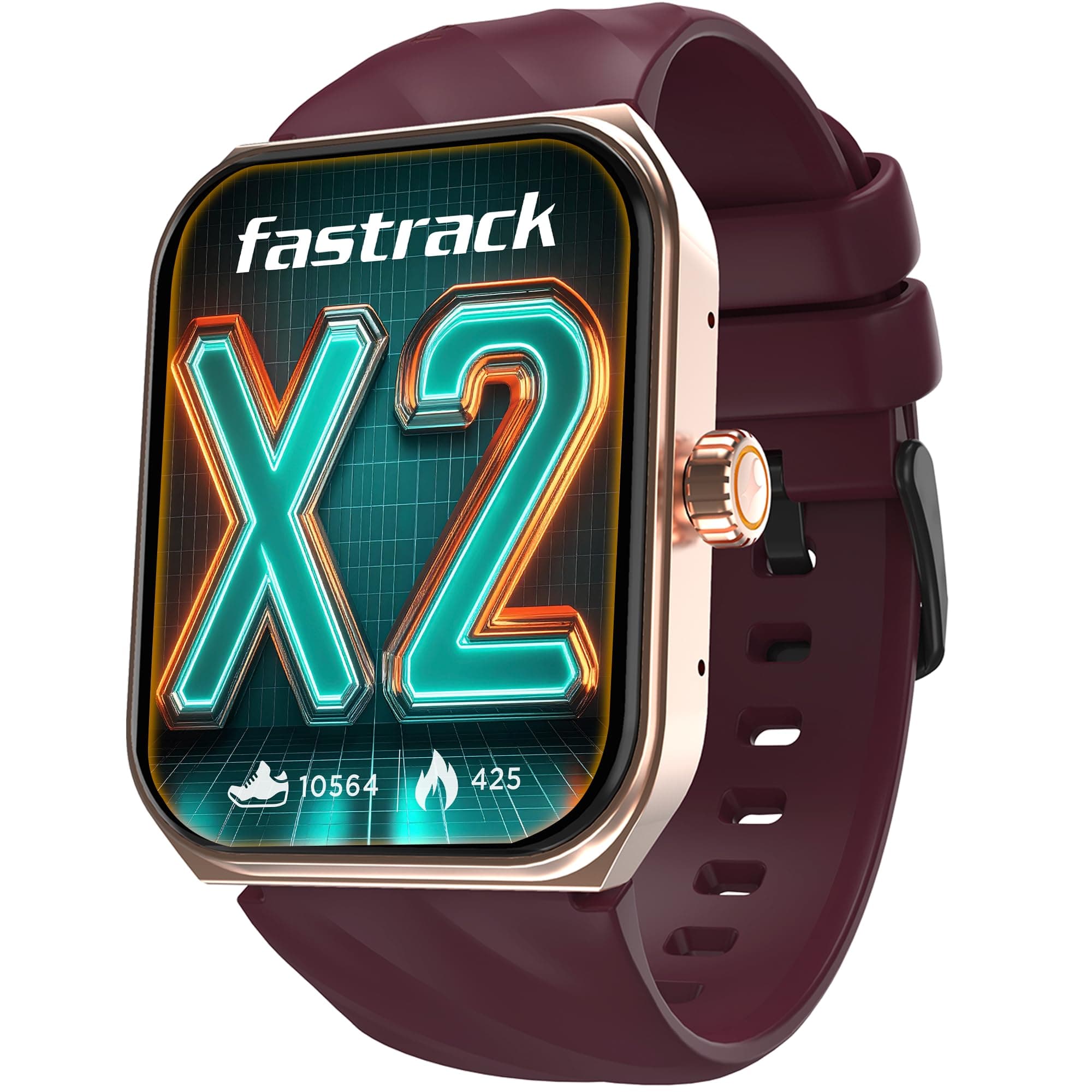 New Limitless X2 Smartwatch|1.91" Ultravu with Rotating Crown|60 Hz Refresh Rate|Advanced Chipset|Singlesync Bt Calling|Nitrofast Charge|100+ Sports Mode|Upto 5 Day Battery|Ip68,Wine Red
