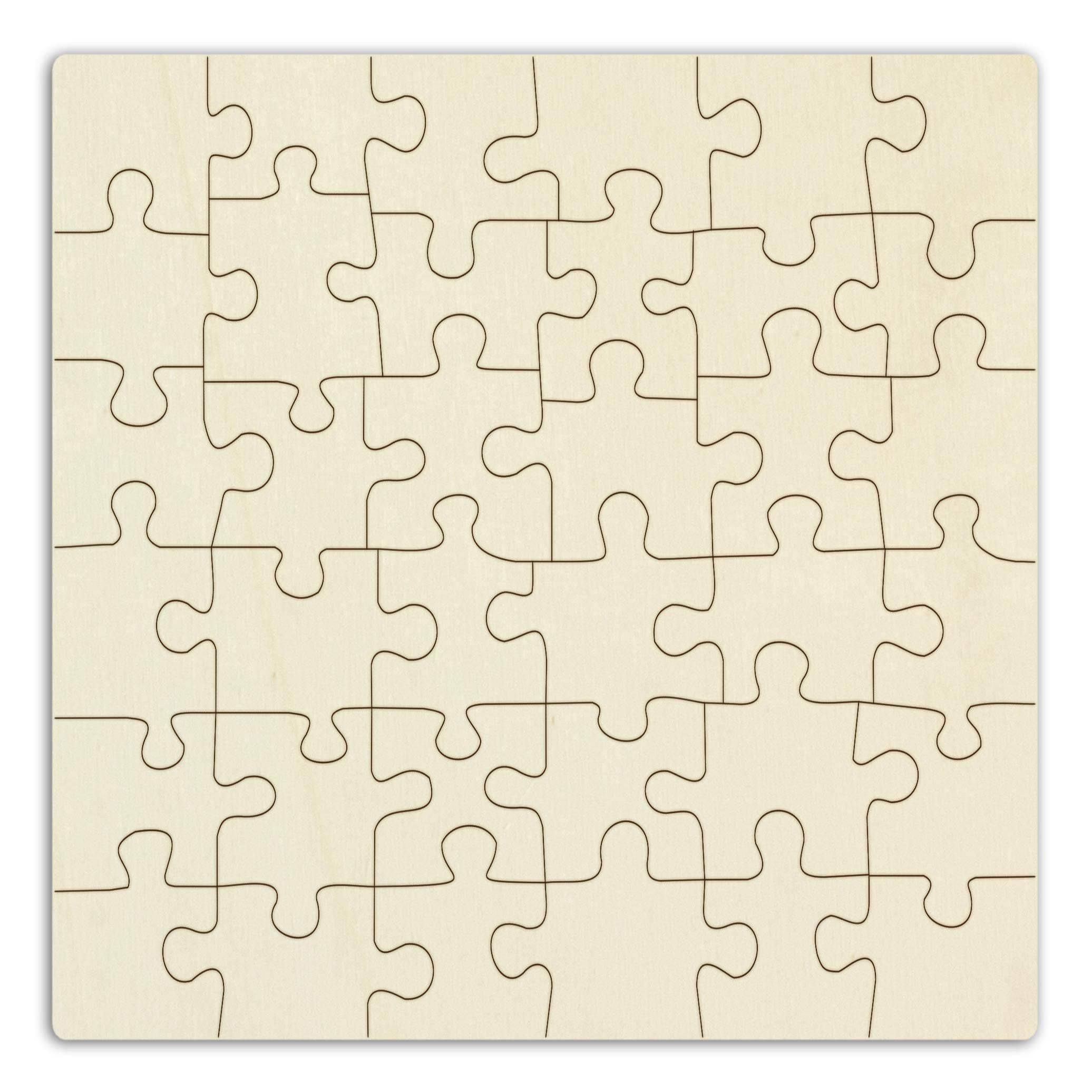 Selbt Create and Paint Wooden Jigsaw Puzzle (Empty Blank Puzzle, 20 Pieces, approx. 290 x 195 mm Untreated Wooden Jigsaw Puzzle Plywood