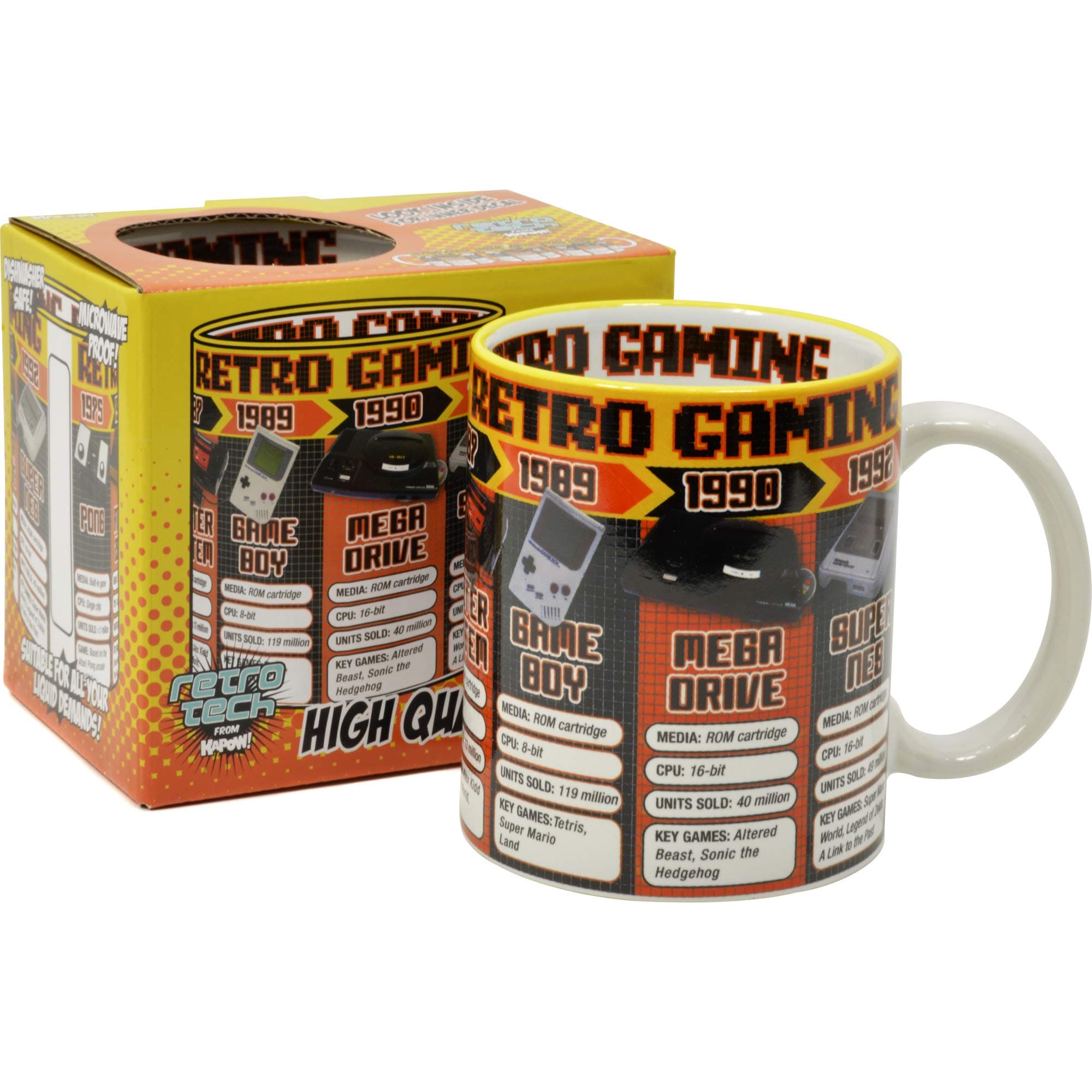 Pop Art Products Retro Game Consoles Mug. Gamer Gift Idea, Ceramic, 250ml
