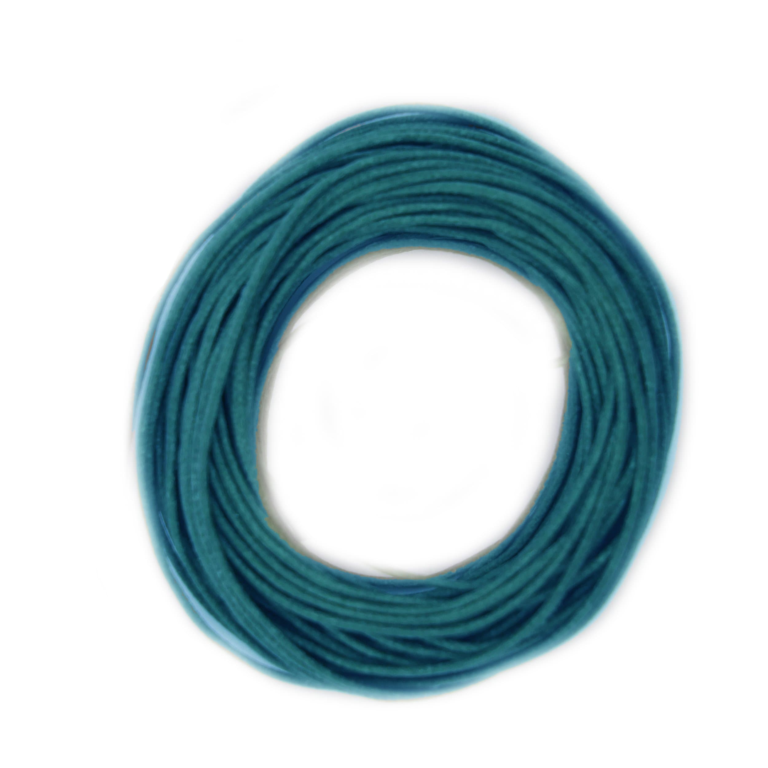 Waxed Cotton Cord Teal Blue Green 1mm Made in USA
