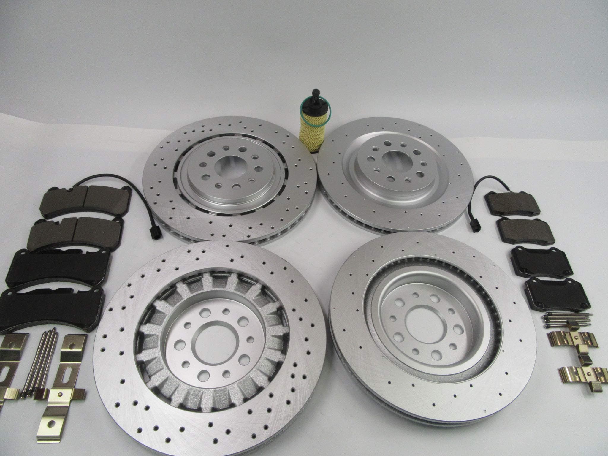 replacement front rear brake pads & rotors FREE OIL FILTER for Maserati Ghibli 17-24#529