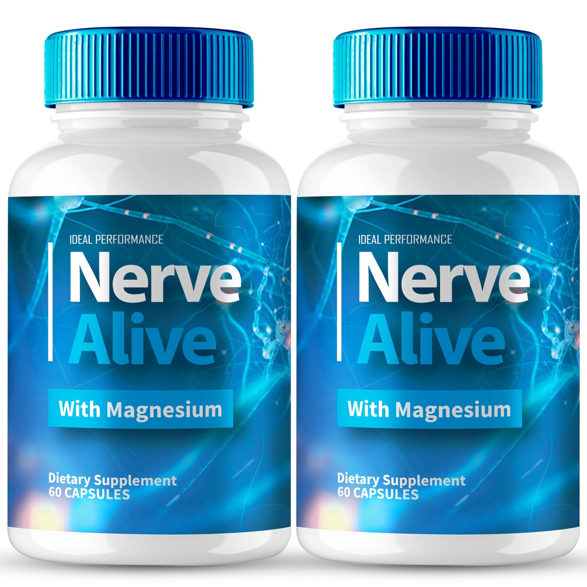 Nerve Alive for Nerve Capsules, Nerve Alive for Neuropathy Supplement Pills, Nerve Health Support Advanced Formula - Maximum Strength, NerveAlive All Natural Support Reviews (2 Pack)