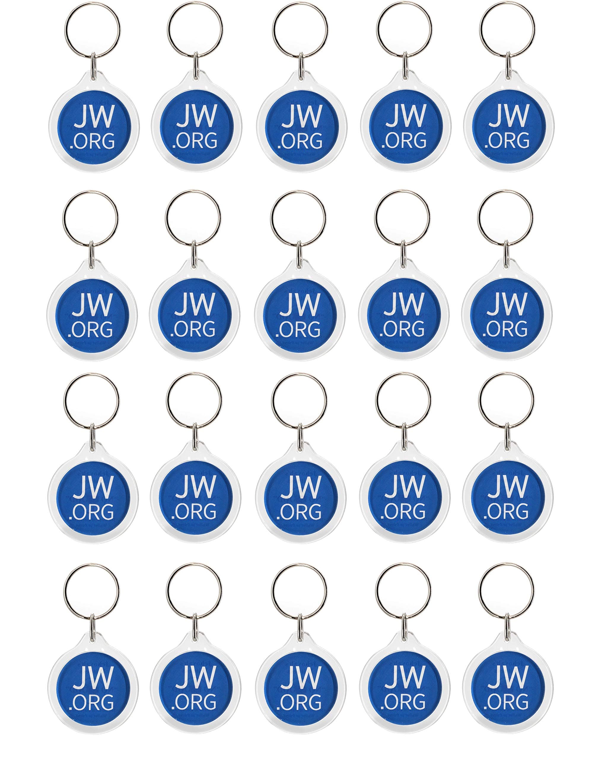 Jw.org No Blood Double Sided Key Chain for Jehovah's Witnesses-Round-20 Pack, Spread the message,Great gift for JW.ORG