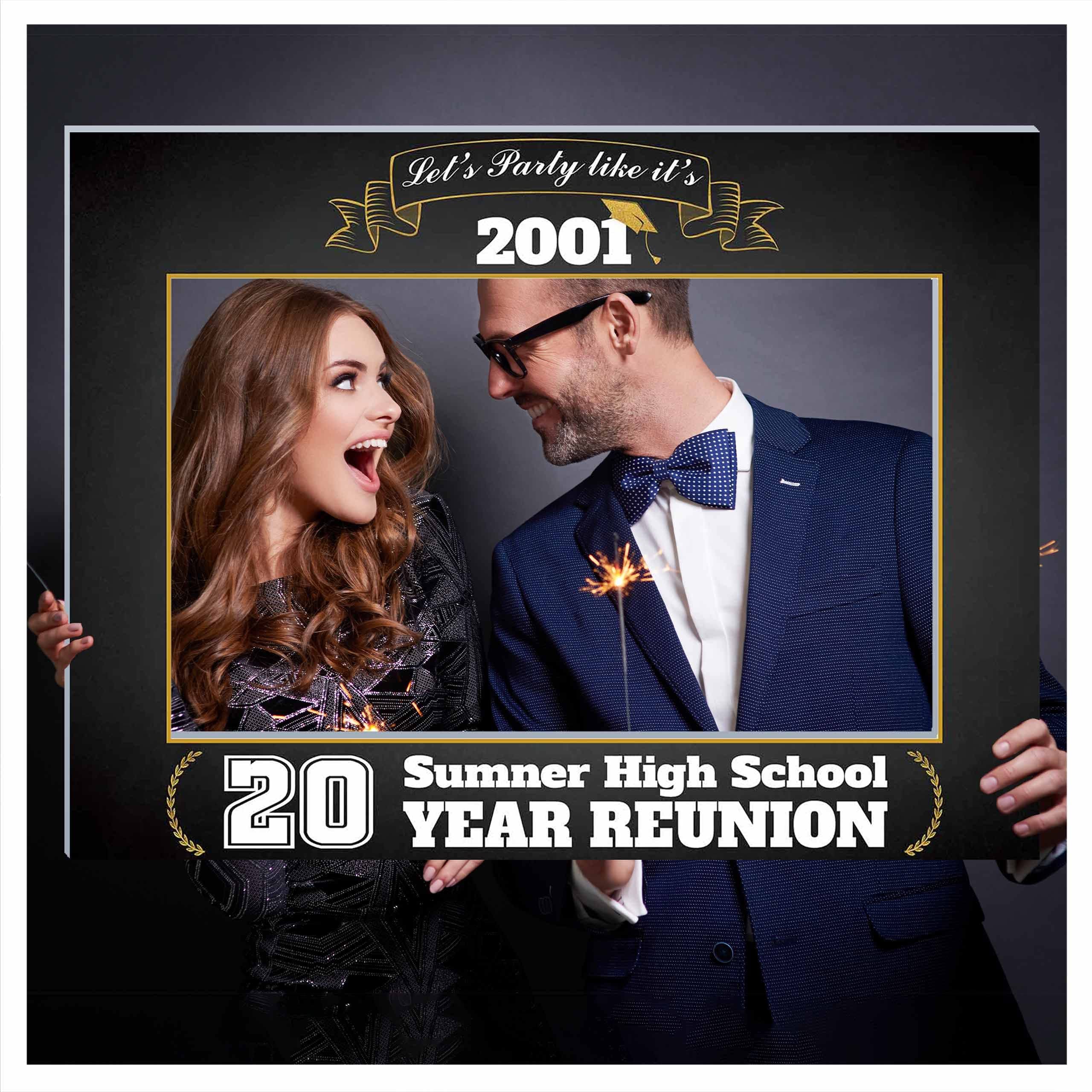 Custom Graduation Reunion Photo Booth Frame - Photo Booth Frame for Class Reunion Party - Personalized High School Reunion Photo Booth Frame - Graduation Photo Booth Props Selfie Station