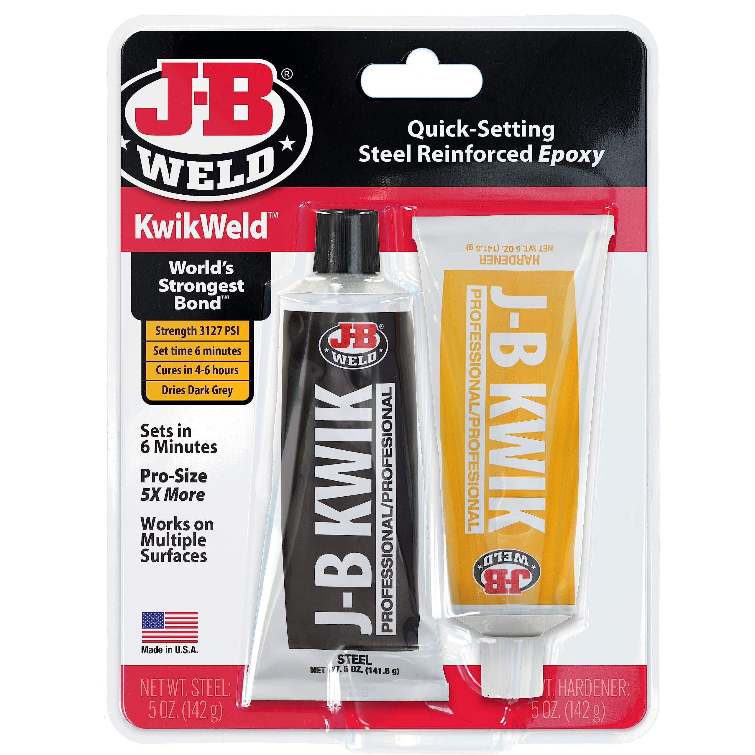 8271 KwikWeld Professional Size Steel Reinforced Epoxy Twin Pack - 10 oz.