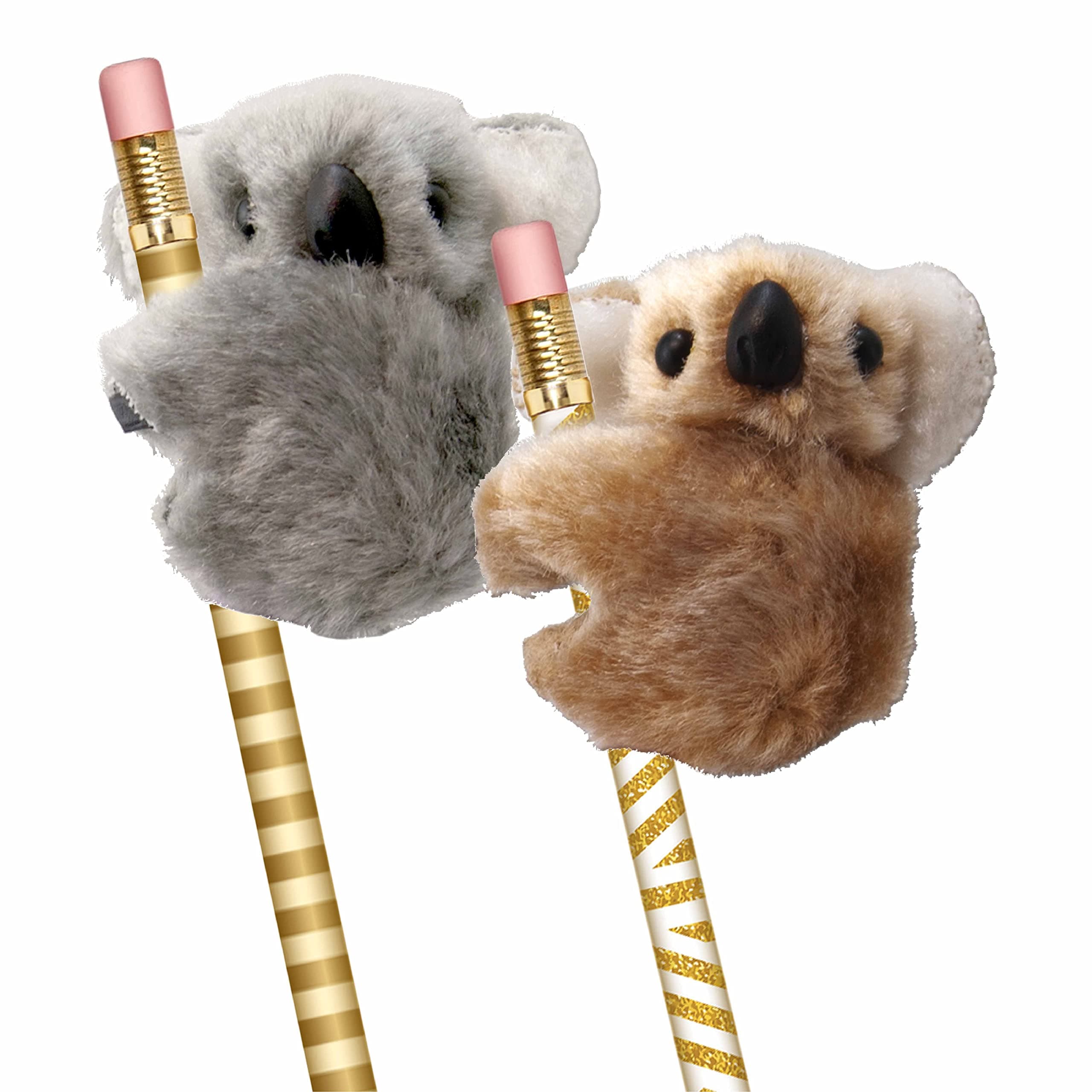 Giggle Time Koala Pencil Buddy (36) Pieces - Koala Stuffed Animal Pencil Toppers, Pencil Clip On, Koala Bear Prizes for Students, Kids’ Party Favor, Piñata Stuffer - 2 inches