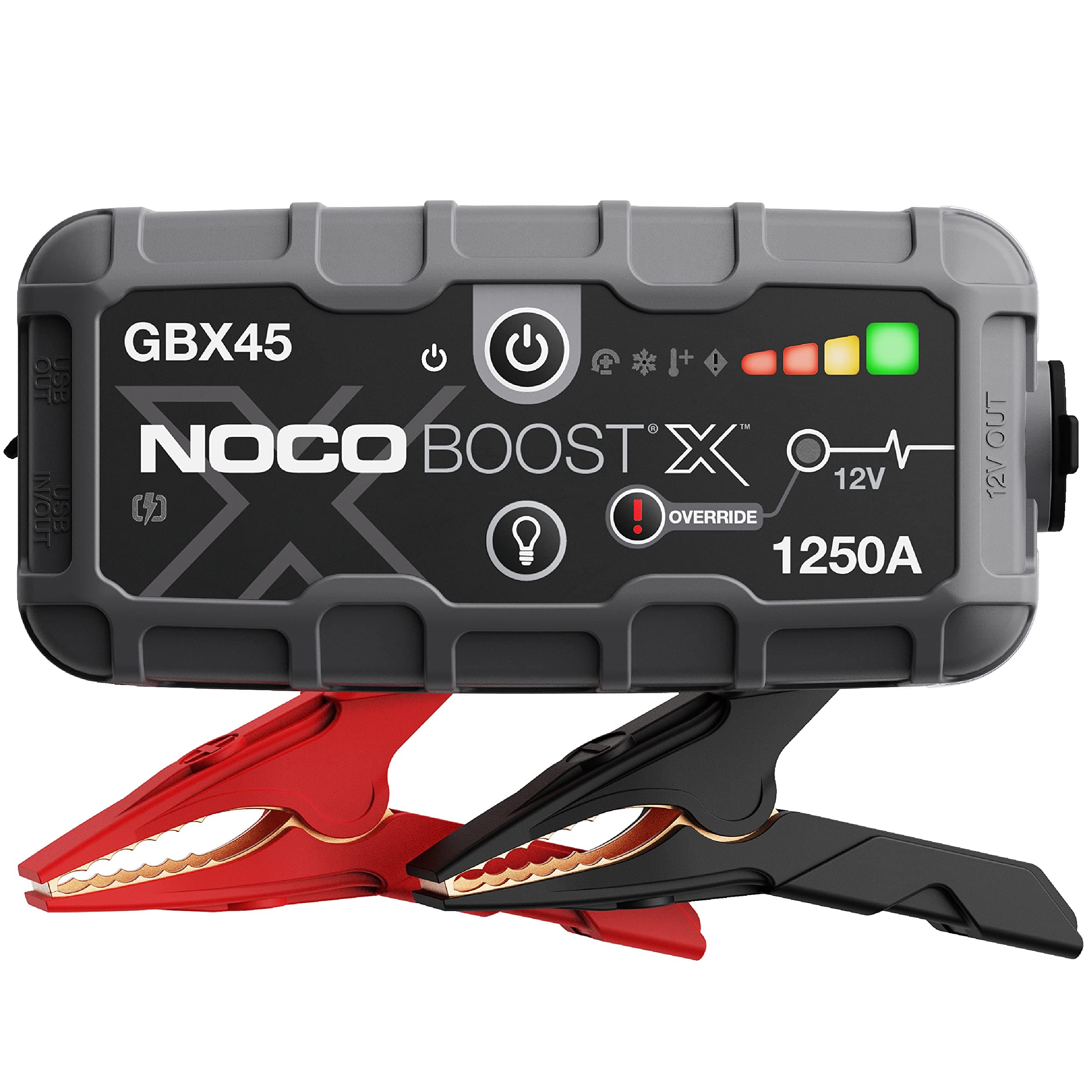 Boost X GBX45: 1250A UltraSafe Jump Starter Power Pack – 12V Car Battery Booster, Portable Power Bank & Jump Leads - For 6.5L Petrol and 4.0L Diesel Engines