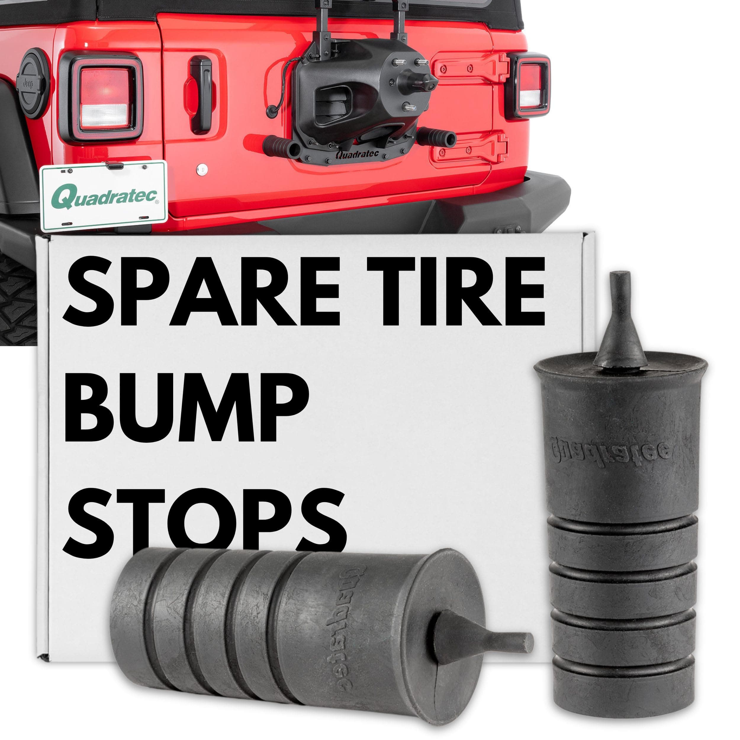 Quadratec Tailgate Spare Tire Bump Stop Kit - Fits Jeep Wrangler JK & JL 2007-2024 - Reduces Rattling