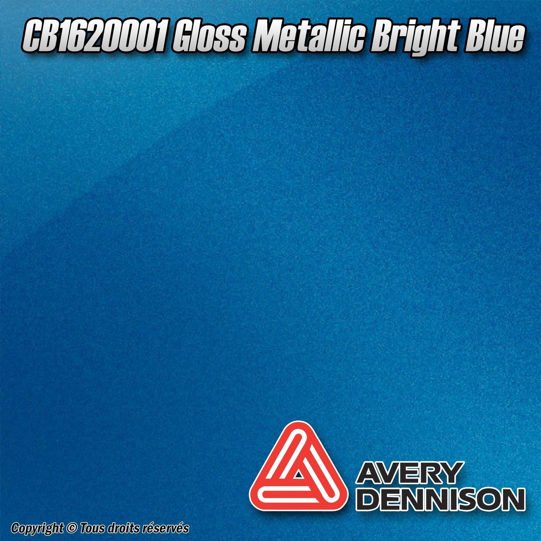Avery Dennison Avery – Supreme Wrapping Film Metallic – Avery Metallic Gloss Metallic – SWF cb1620001 Covering Film Car – Gloss Metallic Bright Blue, Size 152 x 2400 cm