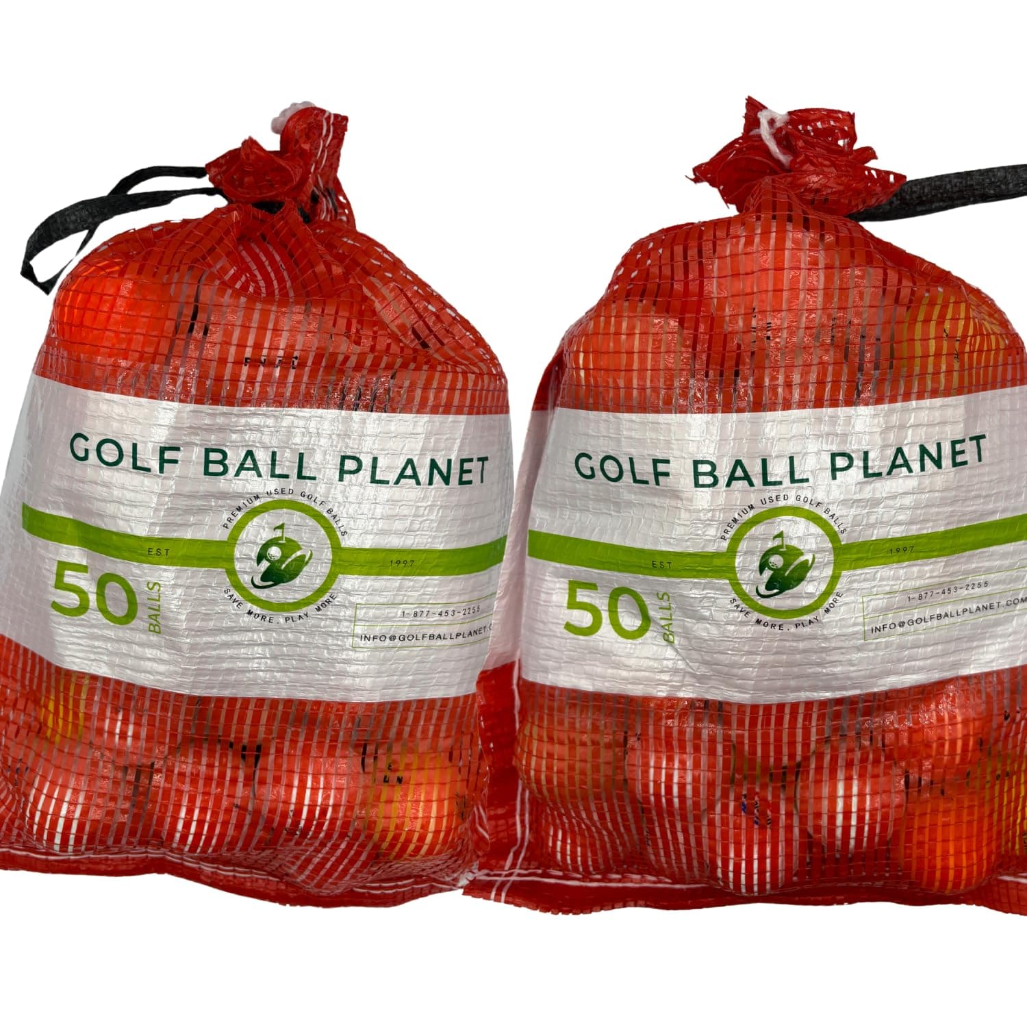 Golf Ball Planet 100 Shag/Practice/Hit Away/Range Used Golf Ball Mix in Mesh Bag