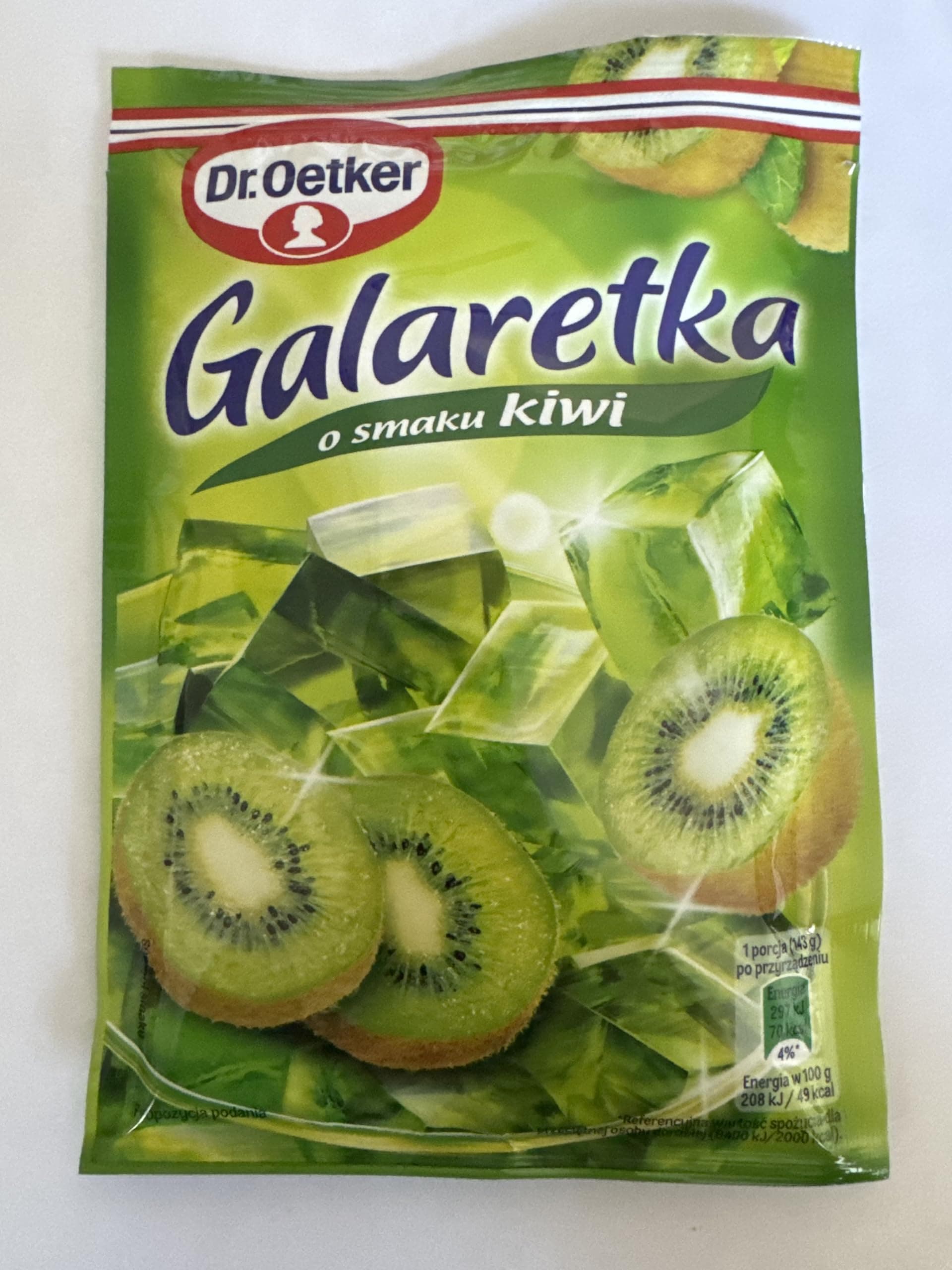 Dr.Oetker Jello KIWI Galaretka 3pc./12 portions Made in Poland