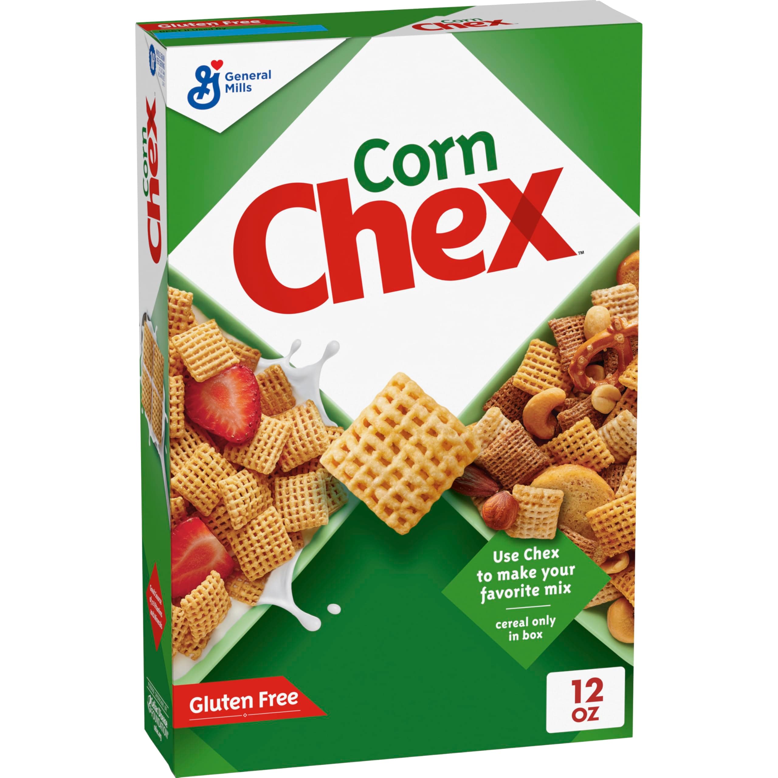 CornGluten Free Breakfast Cereal, Made with Whole Grain, Homemade Chex Mix ingredient, 12 OZ