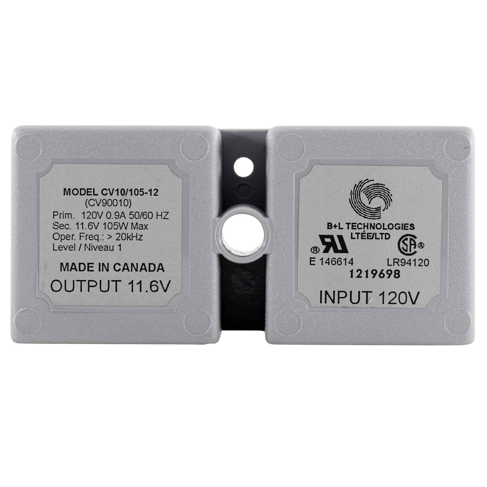 B+LCV10/105-12 CV90010 Low Voltage Dimmable Transformer, 105W, 120V to 12VAC