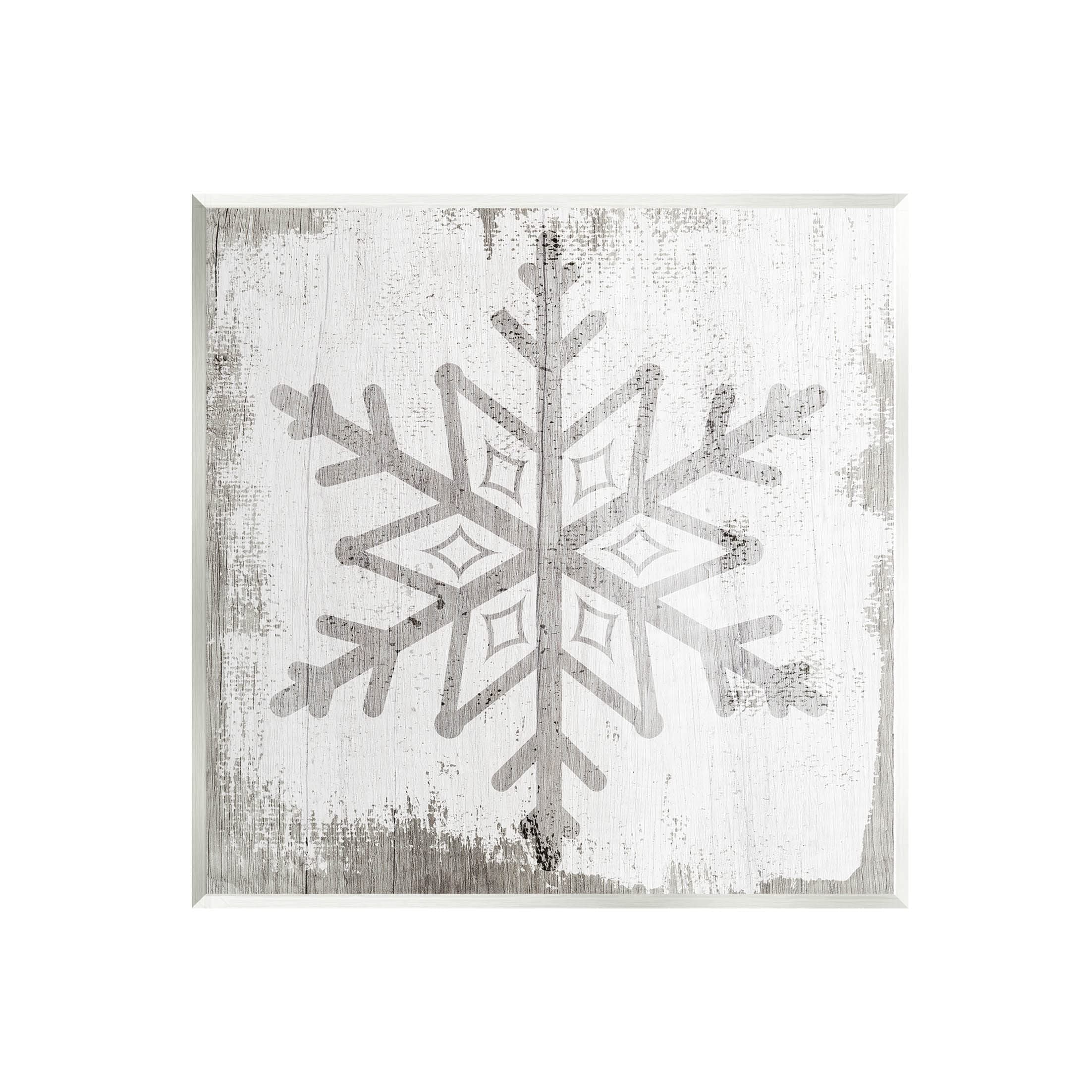 Stupell IndustriesRustic Winter Snowflake Shape Wood Wall Art, Design by Lil' Rue