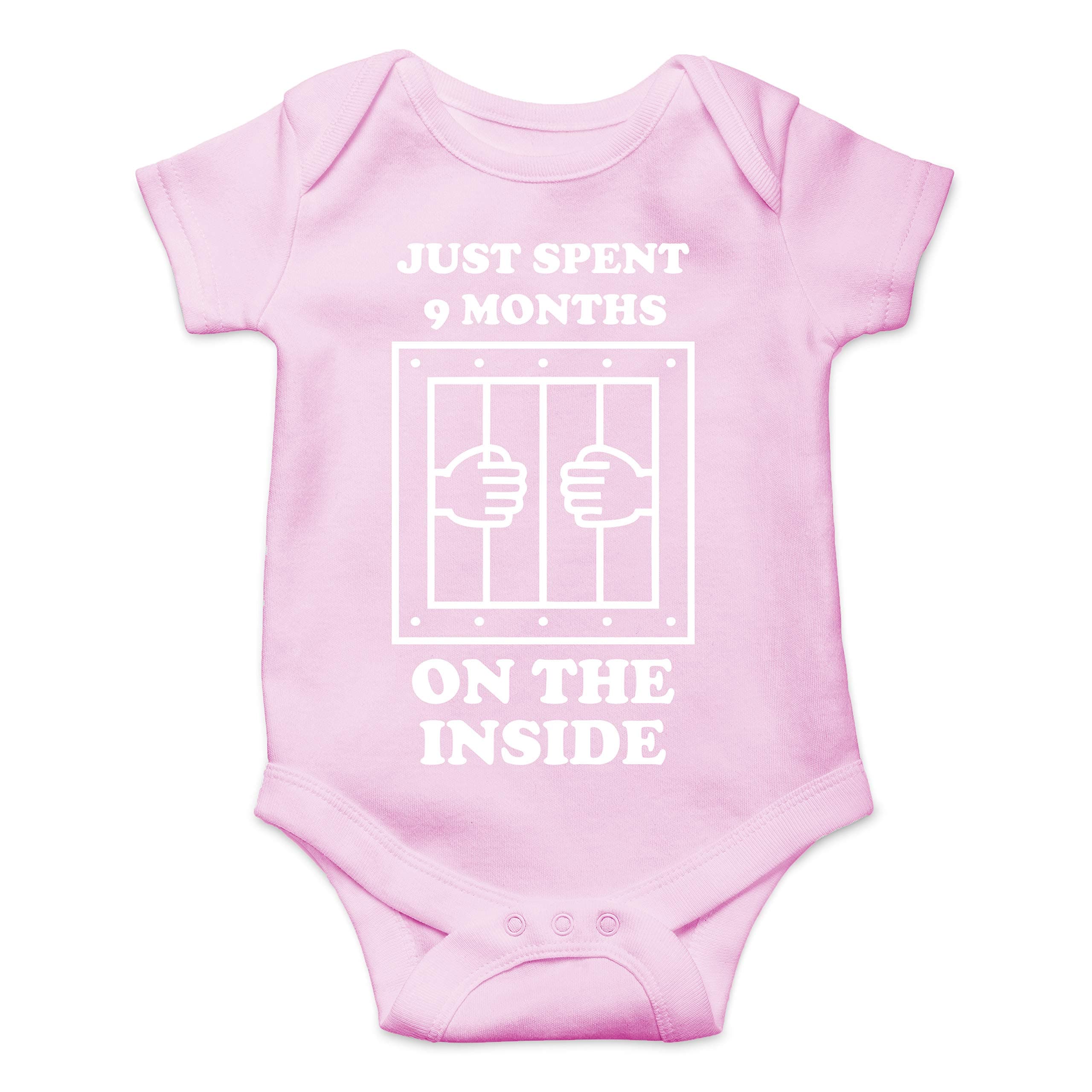 FunnwearI Just Spent 9 Months On The Inside - Funny Baby Essentials Bodysuit - Newborn Baby Girl Clothes