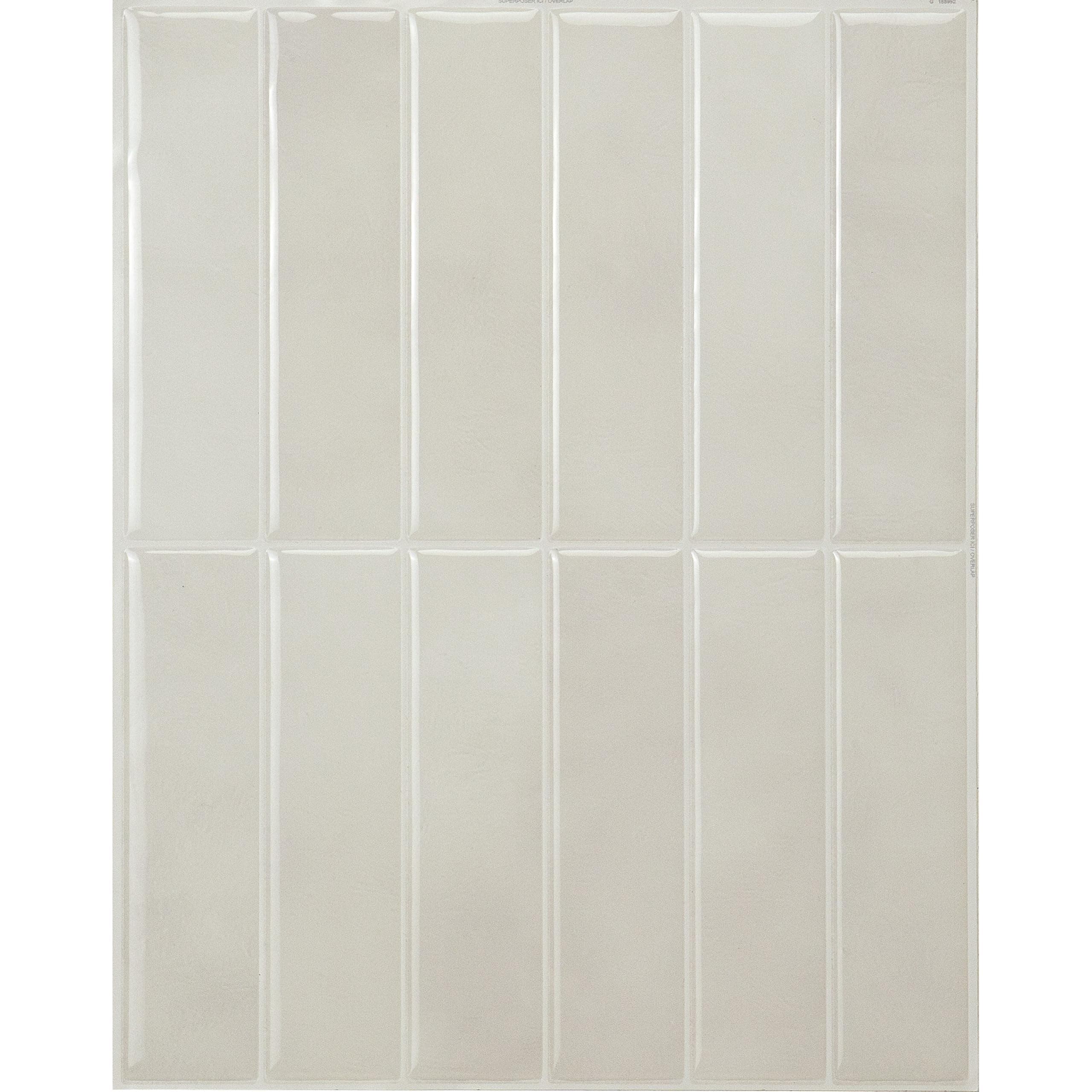 Smart Tiles Stick On Tiles Splashback - Morocco Grey/White, Self Adhesive Wall Tiles, 5 Wall Panels 11.43x9 in, Heat Resistant Adhesive Wallpaper Tile, Water Resistant Bathroom Tile, Made in Canada