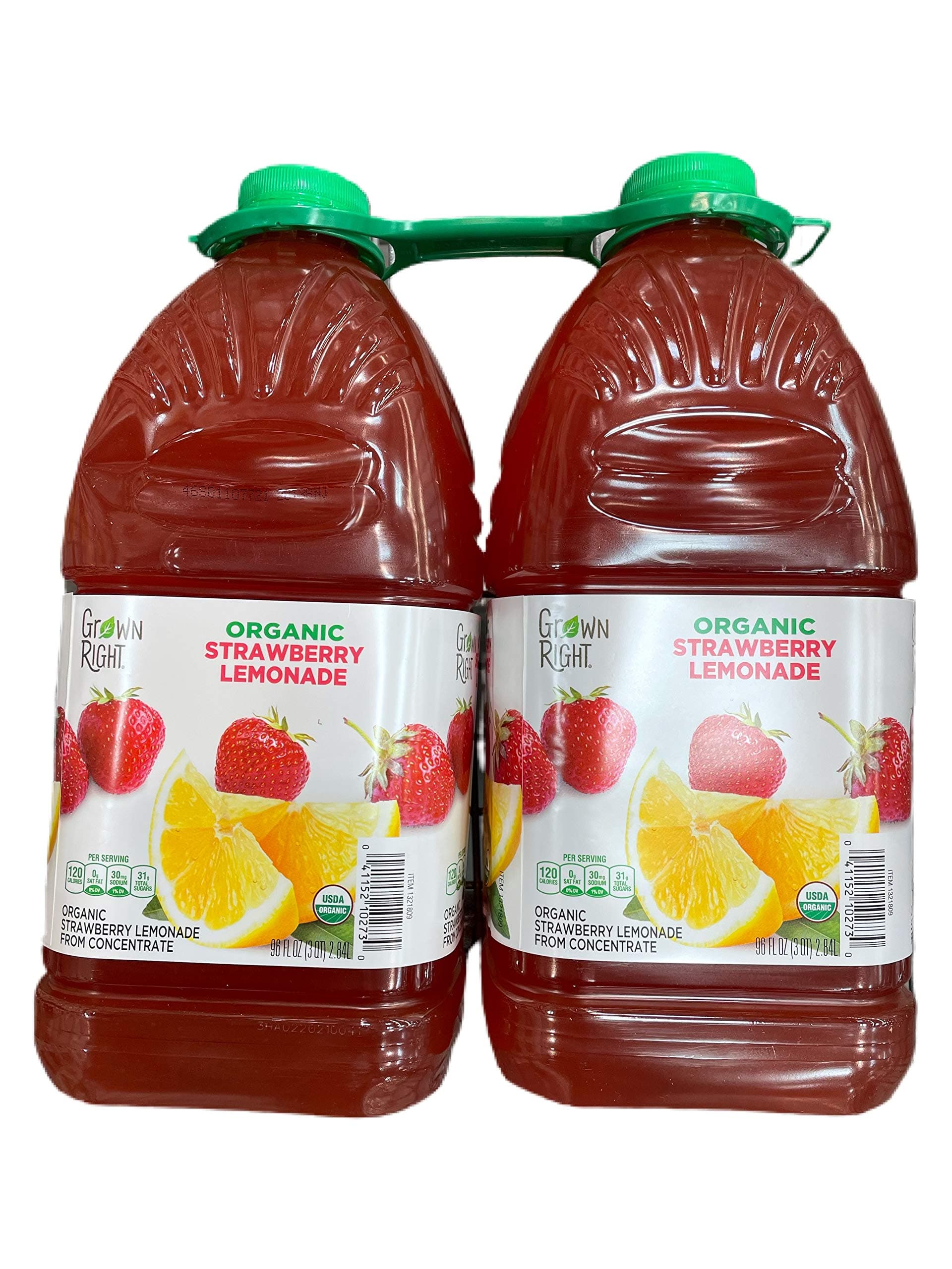 Grown Right Organic Strawberry Lemonade, 96 Fluid Ounce (Pack of 2)