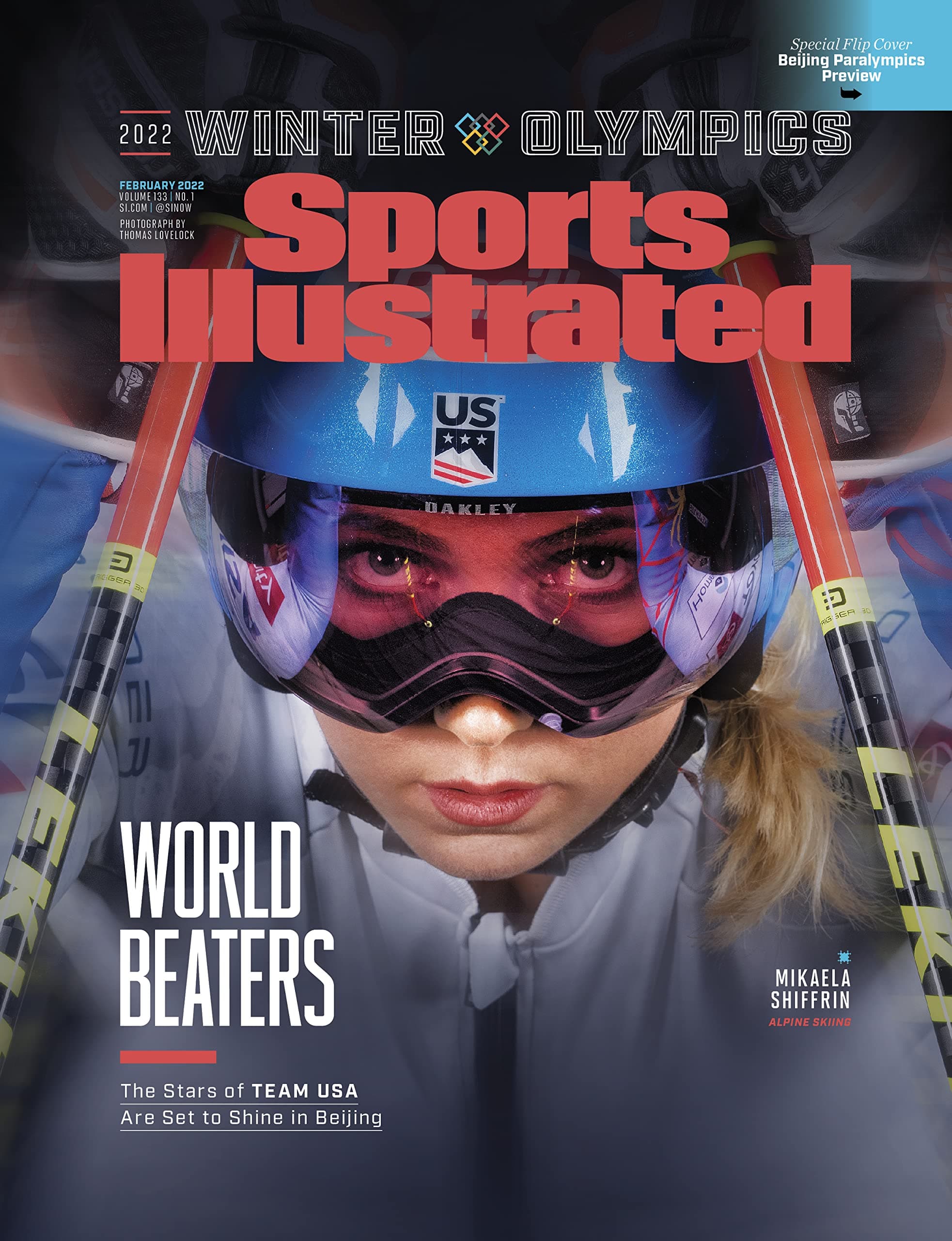 Sports Illustrated USA Magazine February 2022 Winter Olympics Special Multi Covers, Random Cover will be Send (PB) Single Issue Magazine
