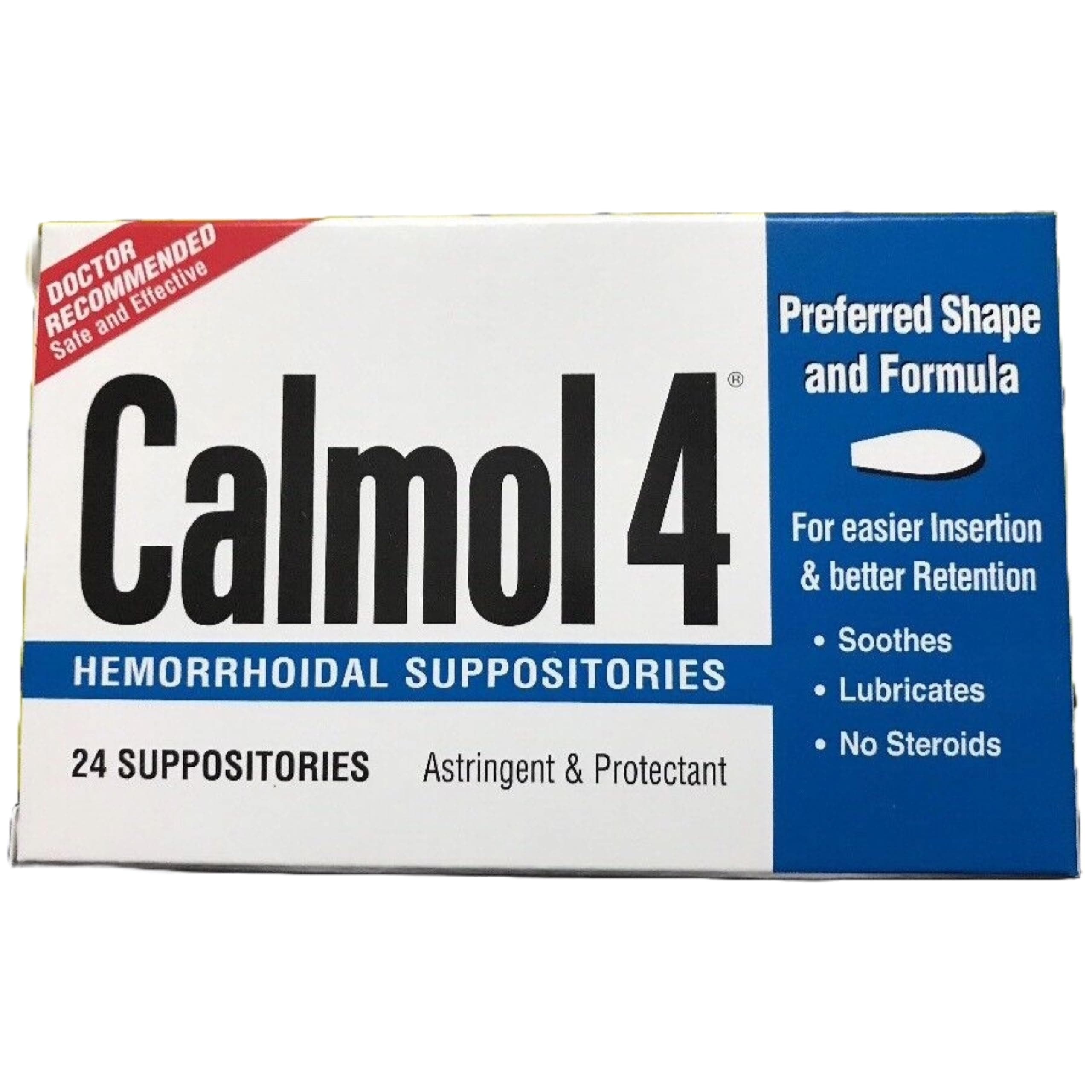 Calmol 4 Hemorrhoid Suppositories - 24 ct, Pack of 3