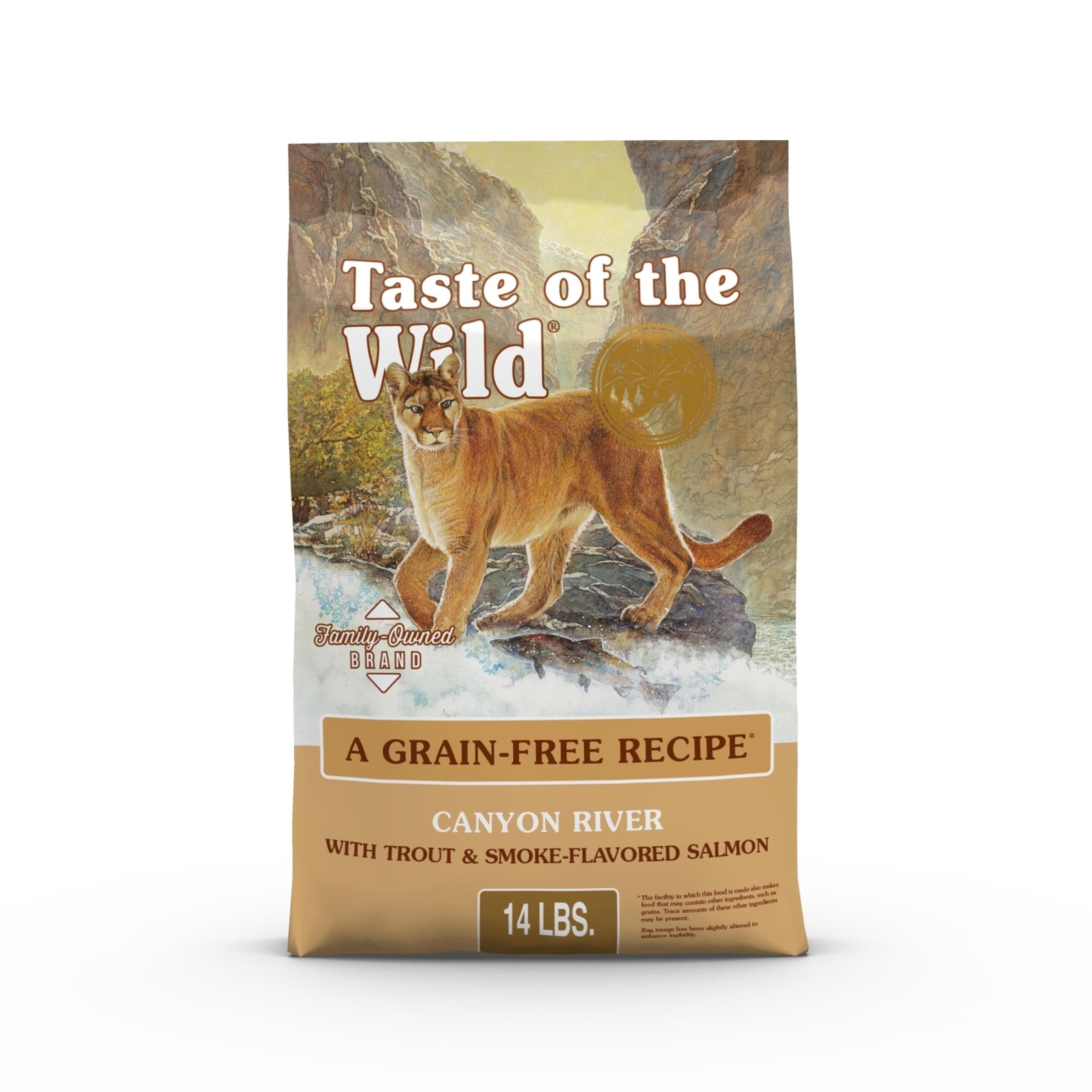 Taste Of The Wild Grain Free High Protein Real Meat Recipe Canyon River Premium Dry Cat Food 6.35Kg