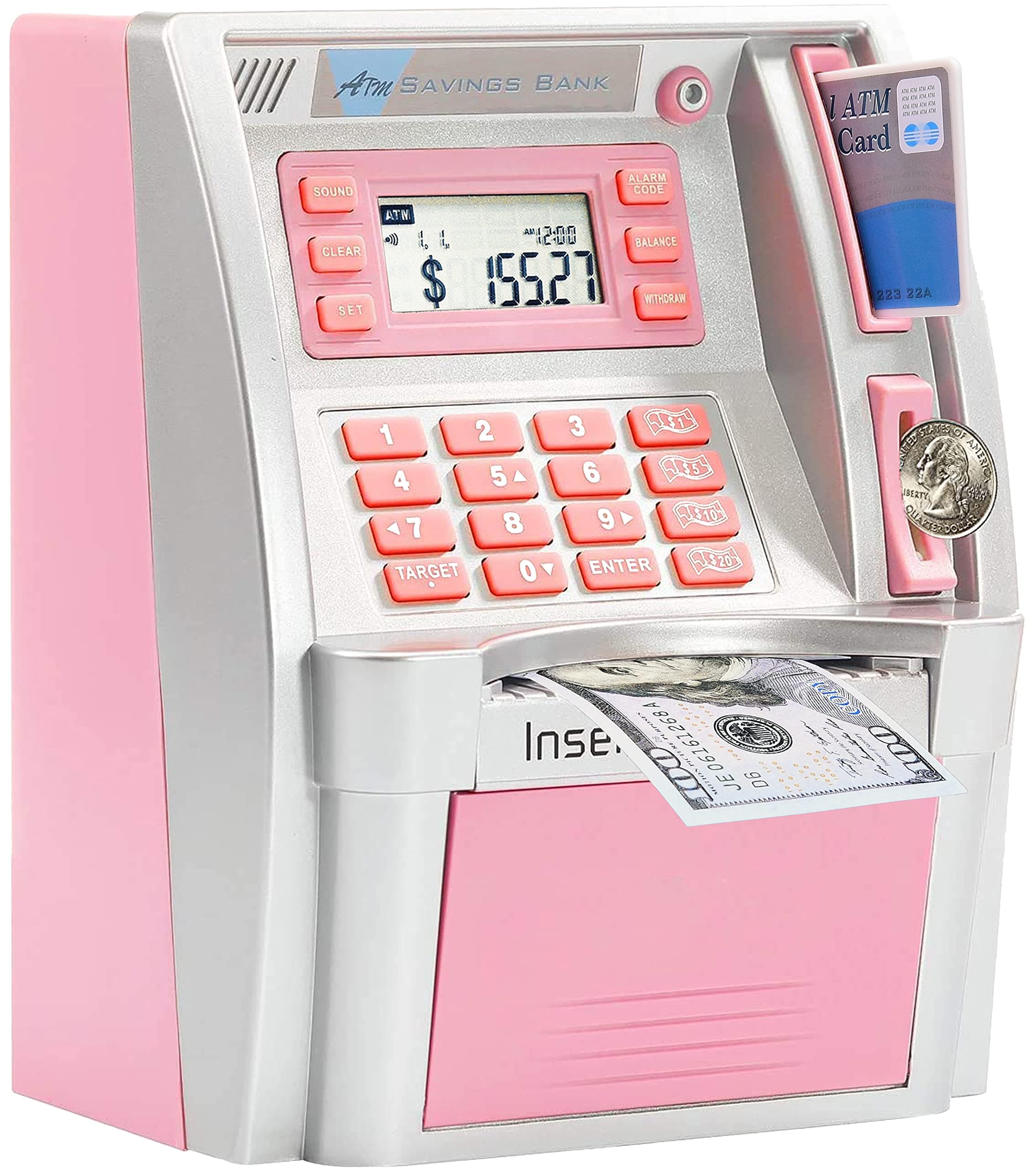 ATM Piggy Money Bank - Pink