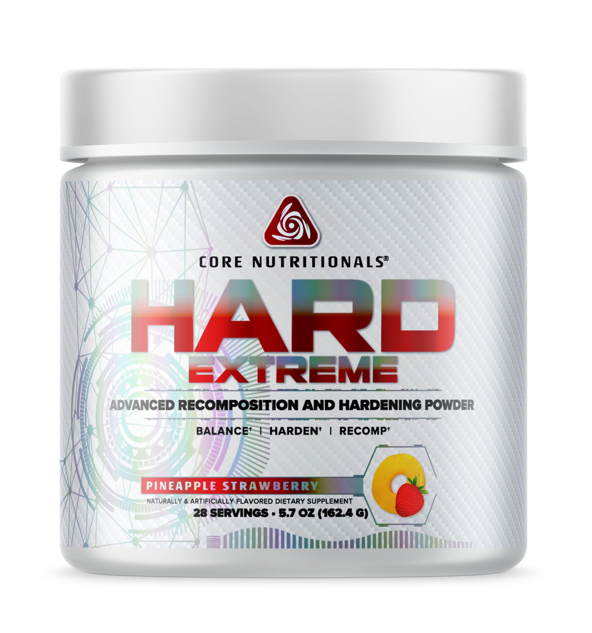 Platinum Hard Advanced Recomposition and Hardening Agent, Reduces Cortisol Levels and Regulates Healthy Estrogen Production 28 Servings (Pineapple Strawberry)