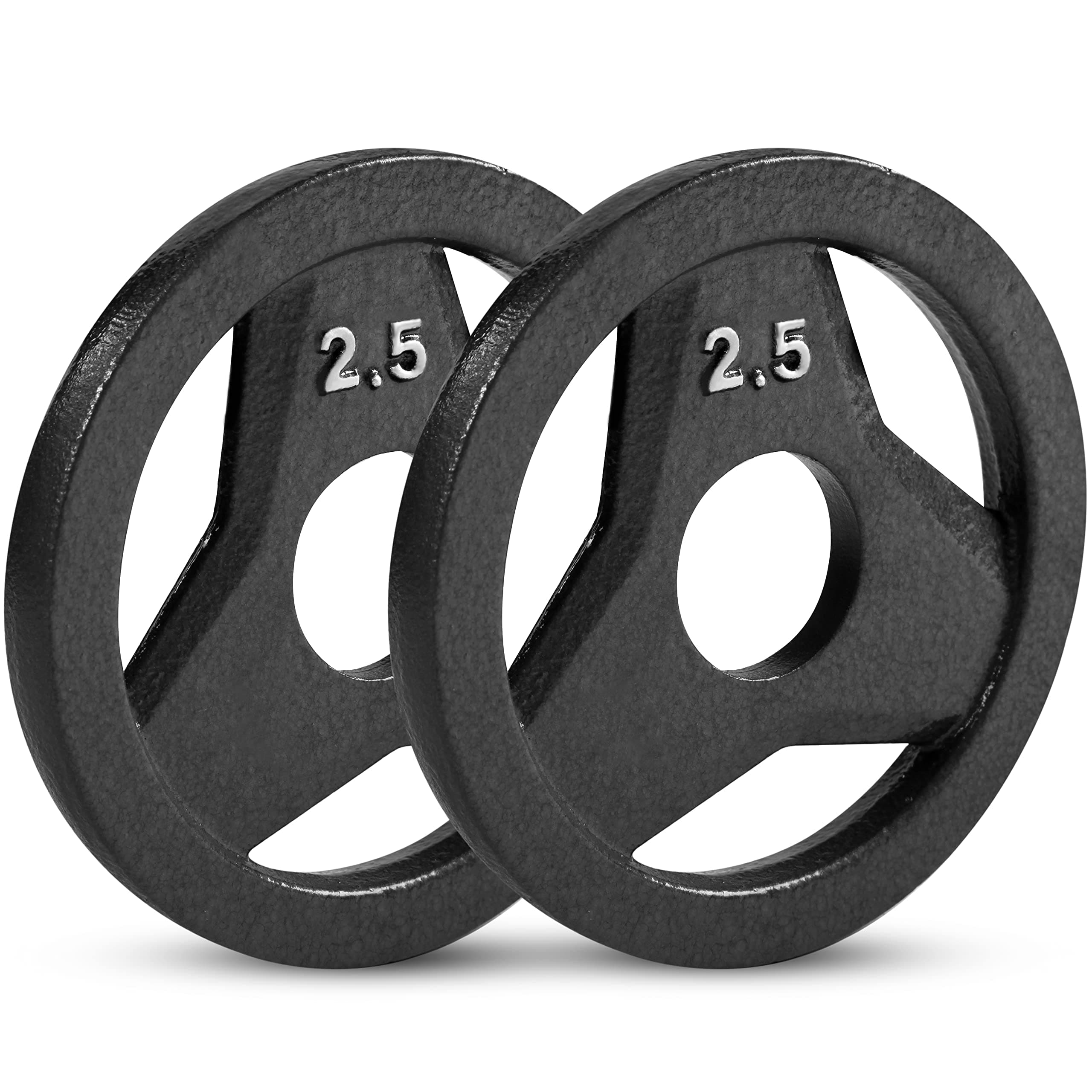 JFIT Olympic 2 Inch Grip Plates and Bumper Plates for Barbell - Single Weights or Sets of 2 (Muliple Weights)