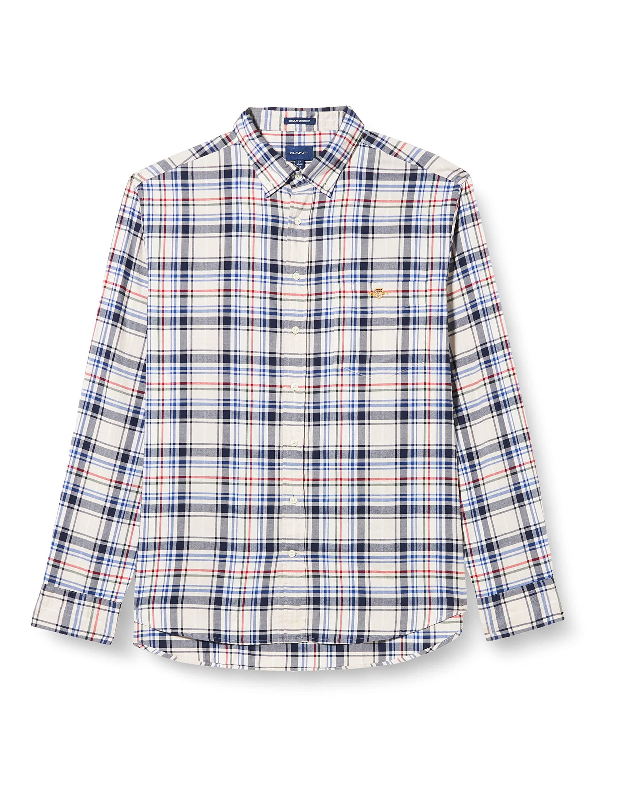 Men's 3230012-34-S REG UT Twill Check Shirt, Putty, S, Putty, S