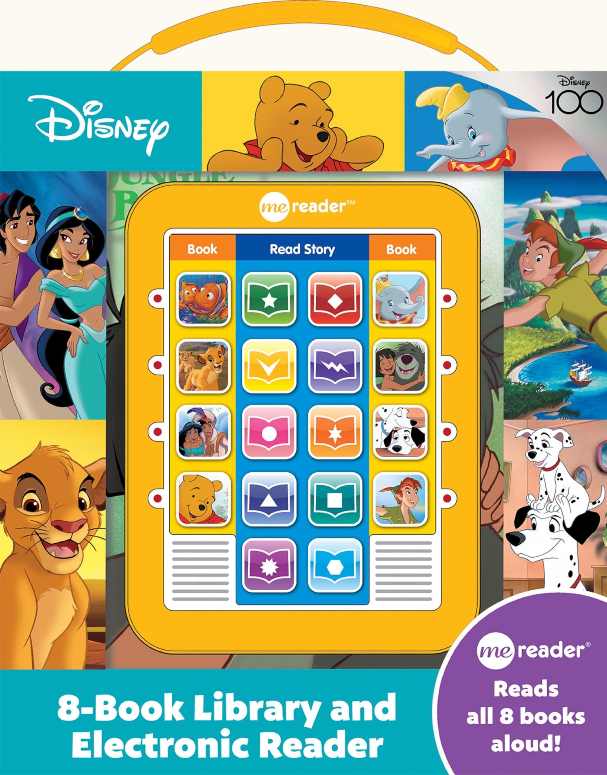 Disney Classic - Lion King, Finding Nemo, Aladdin and more! - Me Reader Electronic Reader and 8 Sound Book Library - PI Kids