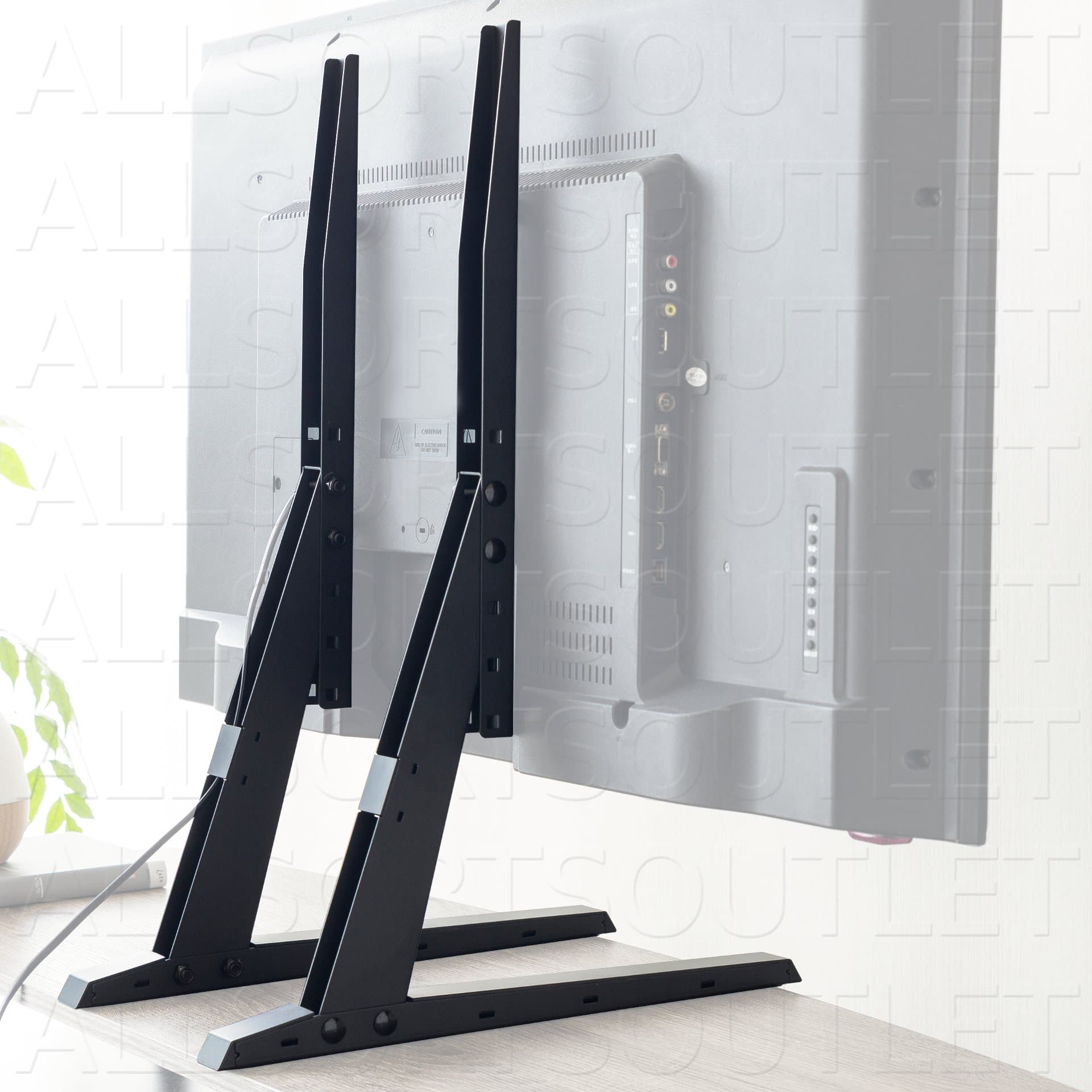 Universal LCD Flat Screen TV Table Top VESA Mount Stand Legs Black fits 22" to 65"