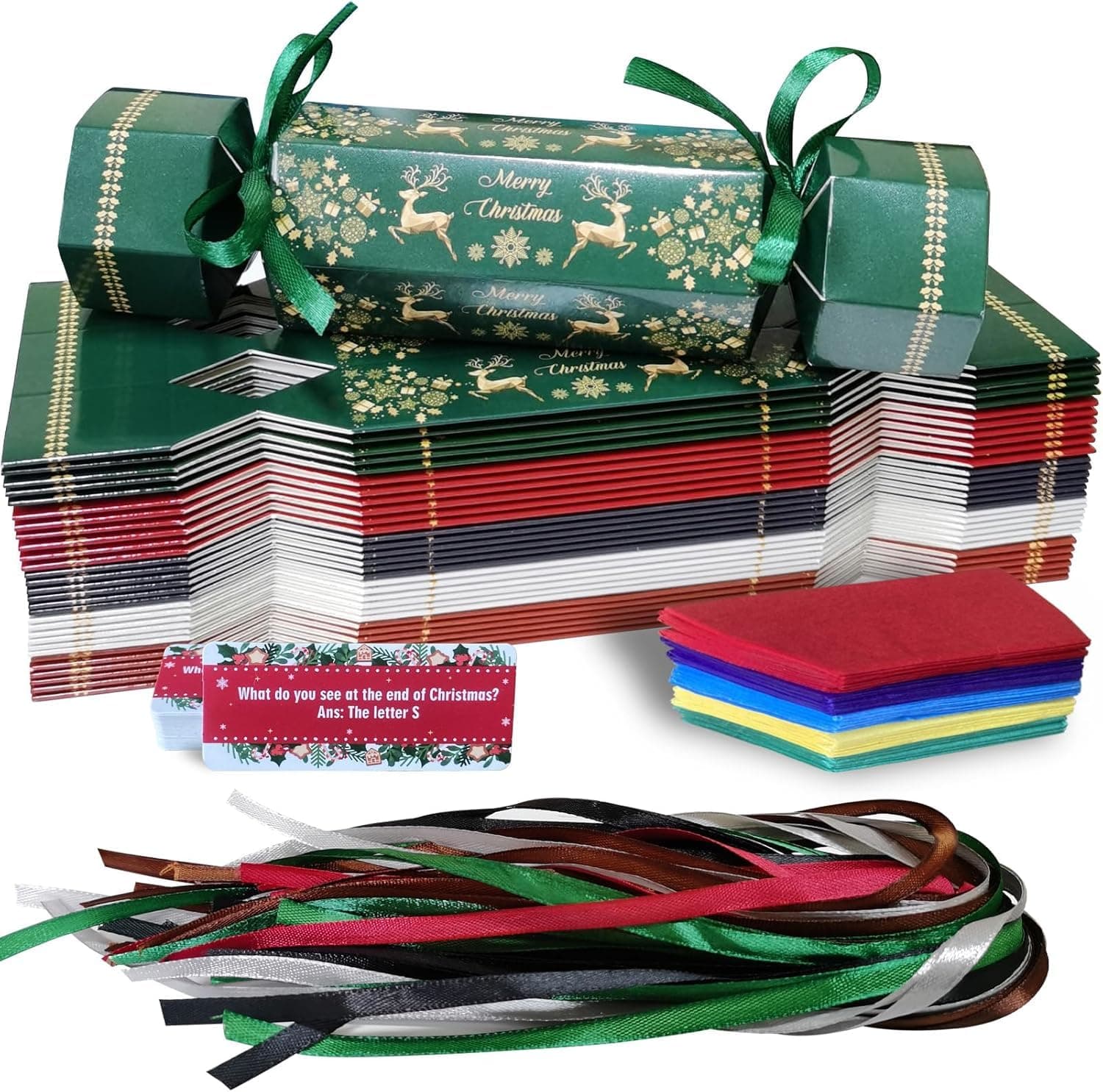 NeeKCheers Christmas Cracker Kit No Snap DIY Christmas Party Cracker Boxes