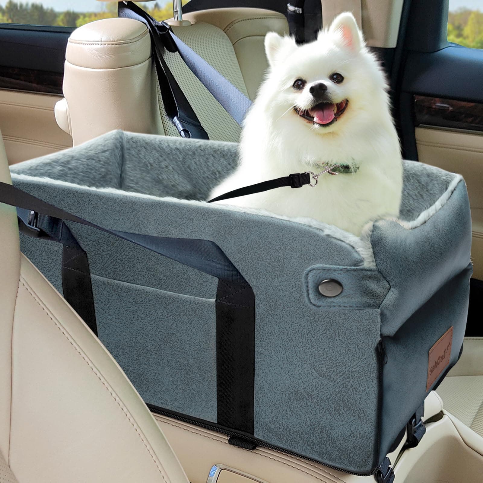 Sakgos Dog Car Seat Pet Supplies - Travel Bags for Dogs Cats Portable Console Dog Car Seat
