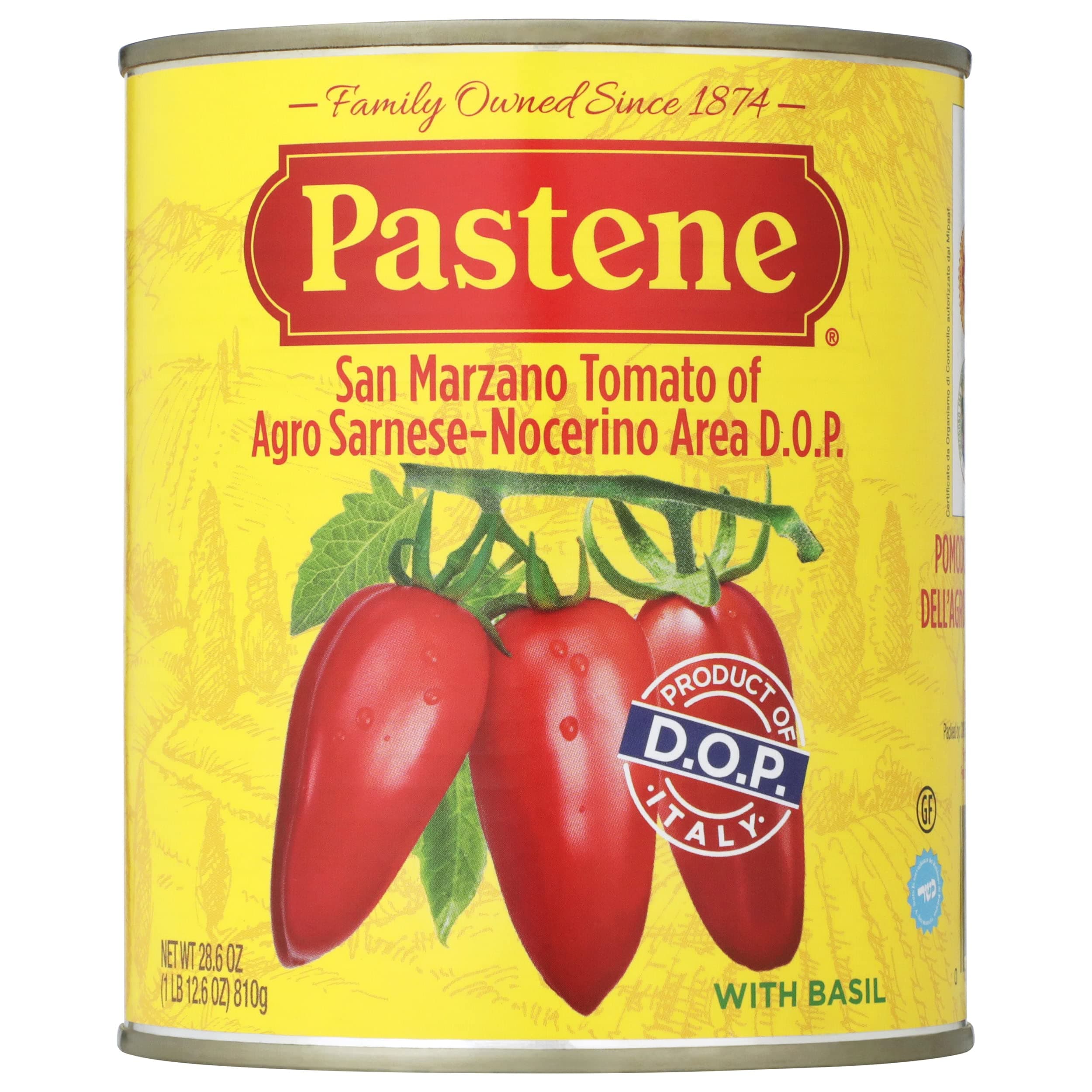 Pastene San Marzano Tomatoes D.O.P., 11 Oz (Pack of 12)