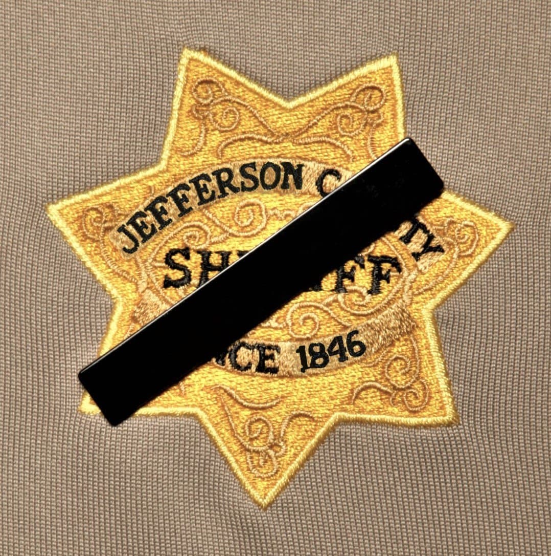 Black Mourning Band Pin for Cloth Embroidered Badges to Honor Fallen Law Enforcement Police Sheriff