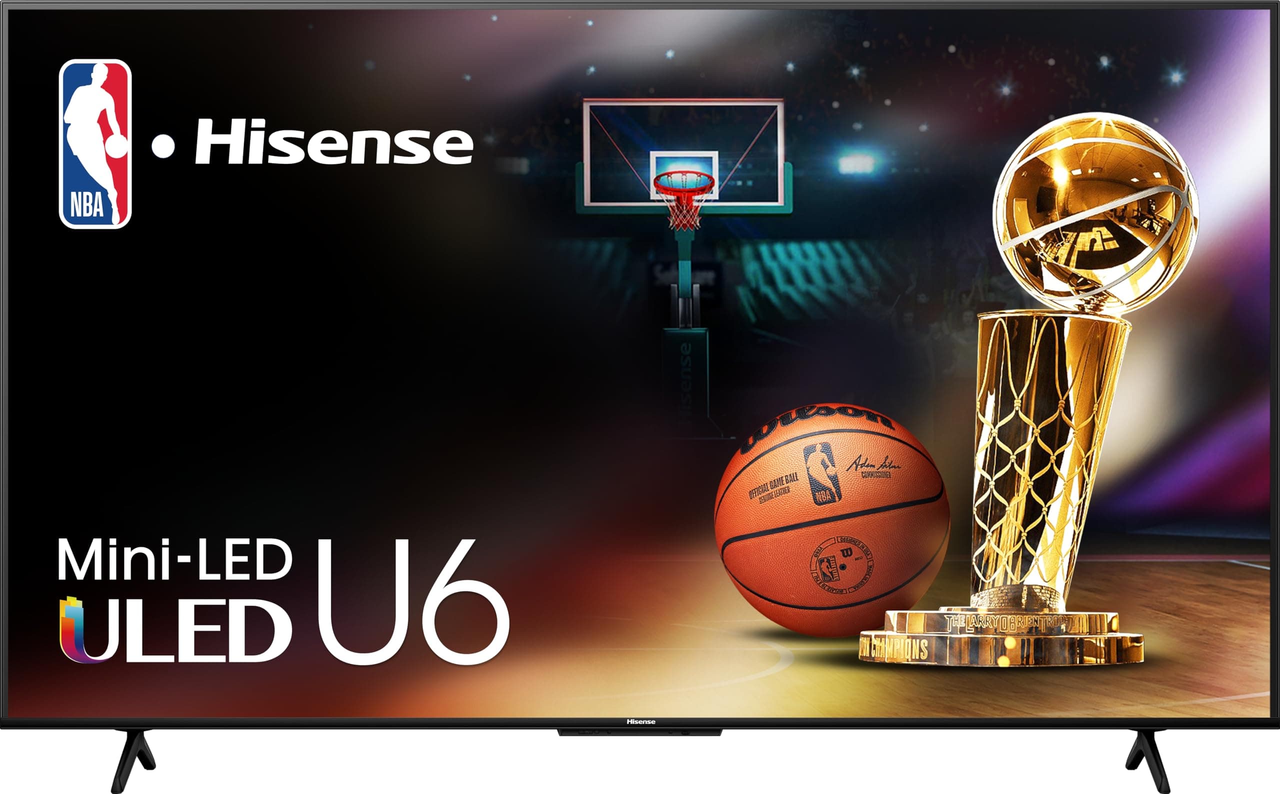 Hisense 55-Inch Class U6 Series Mini-LED ULED 4K UHD Google Smart TV (55U6N, 2024 Model) - QLED, Motion Rate 240, HDR 10+, Full Array Local Dimming, Game Mode Plus, Alexa Compatibility (Renewed)