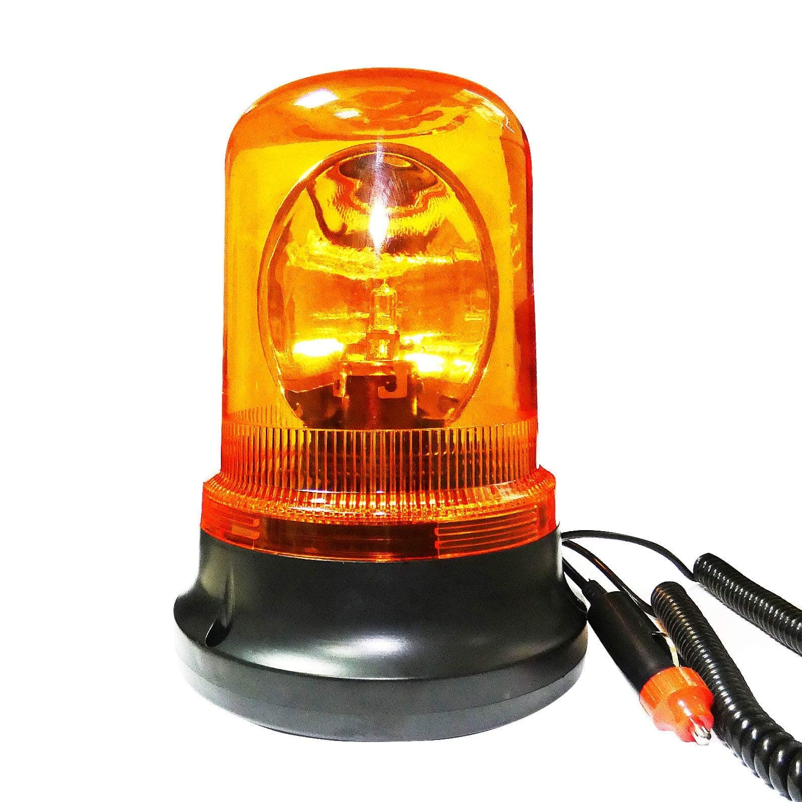 flexzon Car breakdown amber flashing revolving orange beacon recovery light rotating 12v