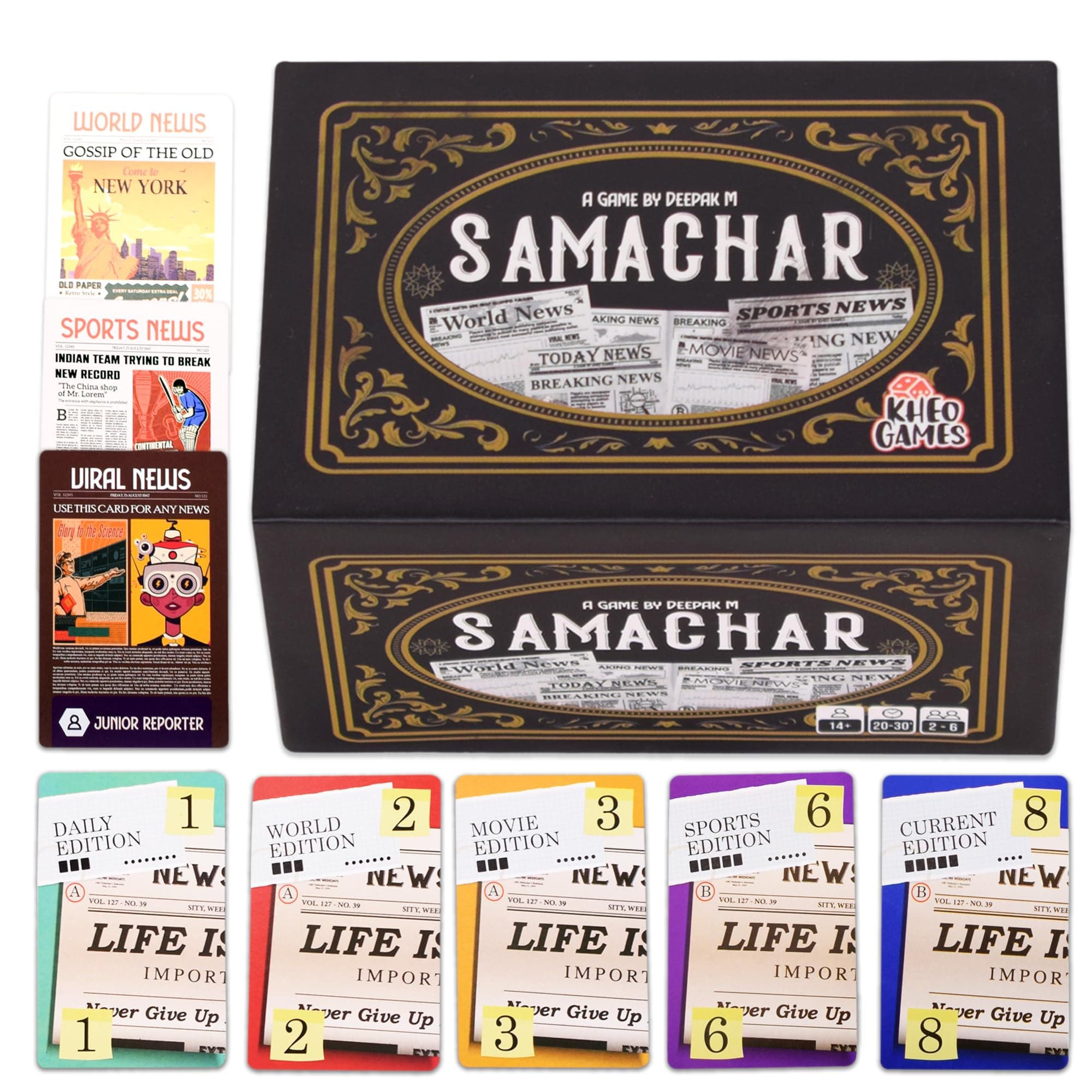 - Samachar - Card Game for 14+, Light Strategy, Fun Game for Adults and Teens
