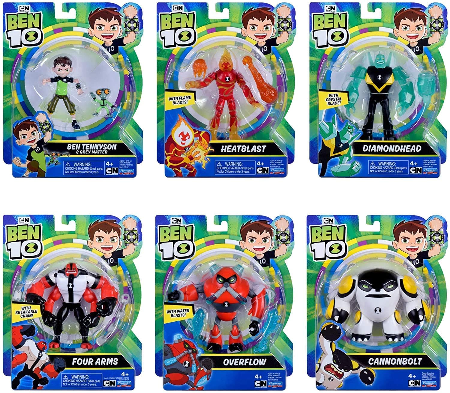 PlayMates Ben 10 figure set - 6 figures in Rustbucket package