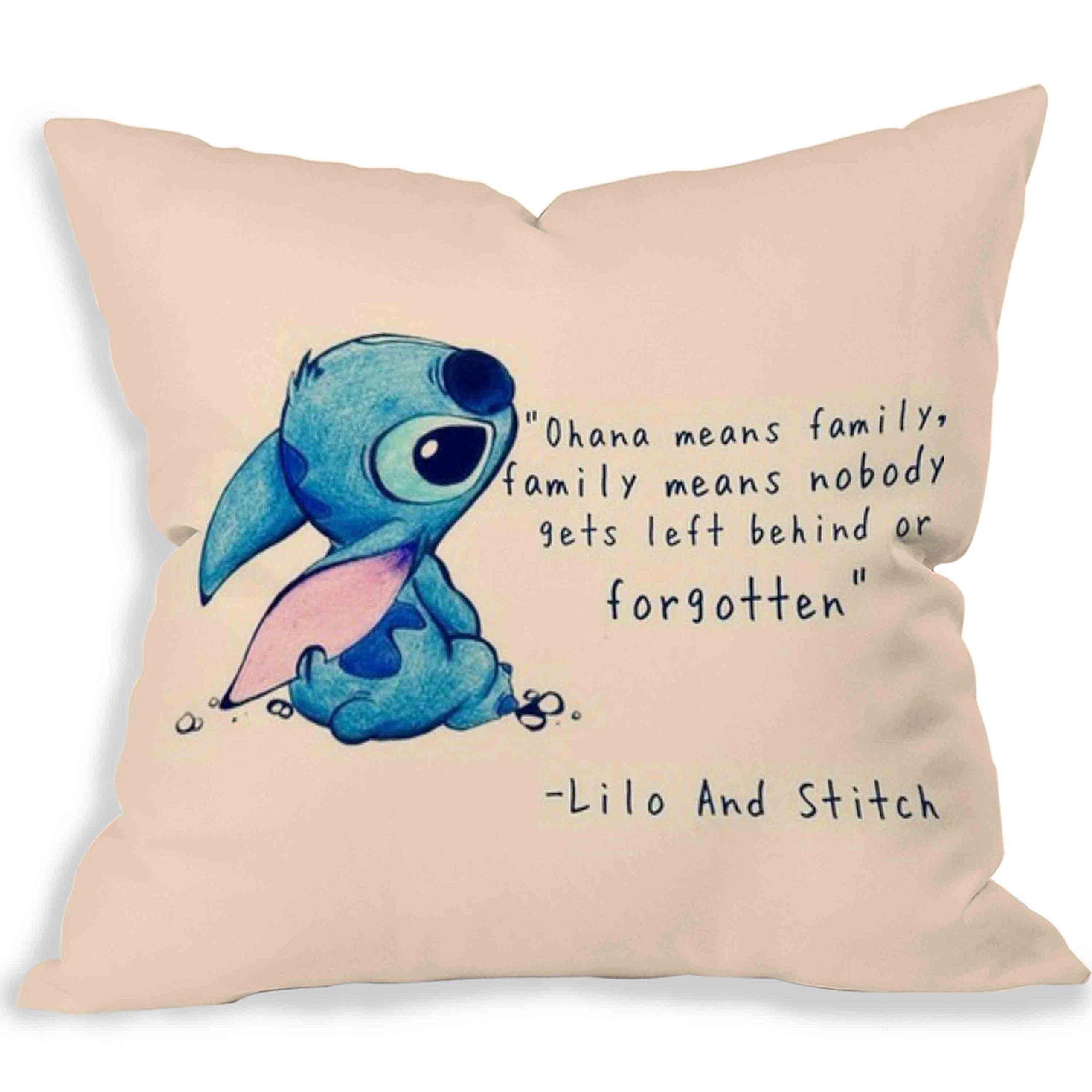 Odelette Harriet Disney Lilo and Stitch Quote Copy Pillow Case (20x20 two sides)