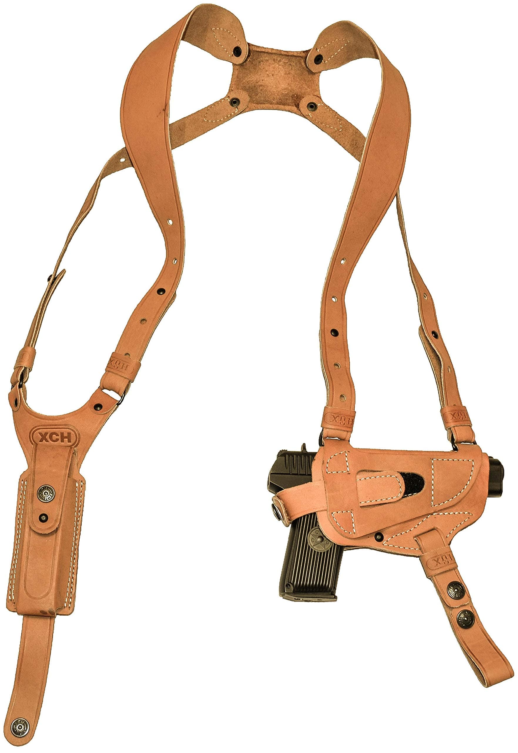 ambidextrous Shoulder Holster for Tokarev, Zastava M70/M57A, Norinco, 1911, Sig Sauer P238/P938, Colt Defender, Springfield 911 .380ACP, Makarov, Beretta Cheetah, subcompact Handguns