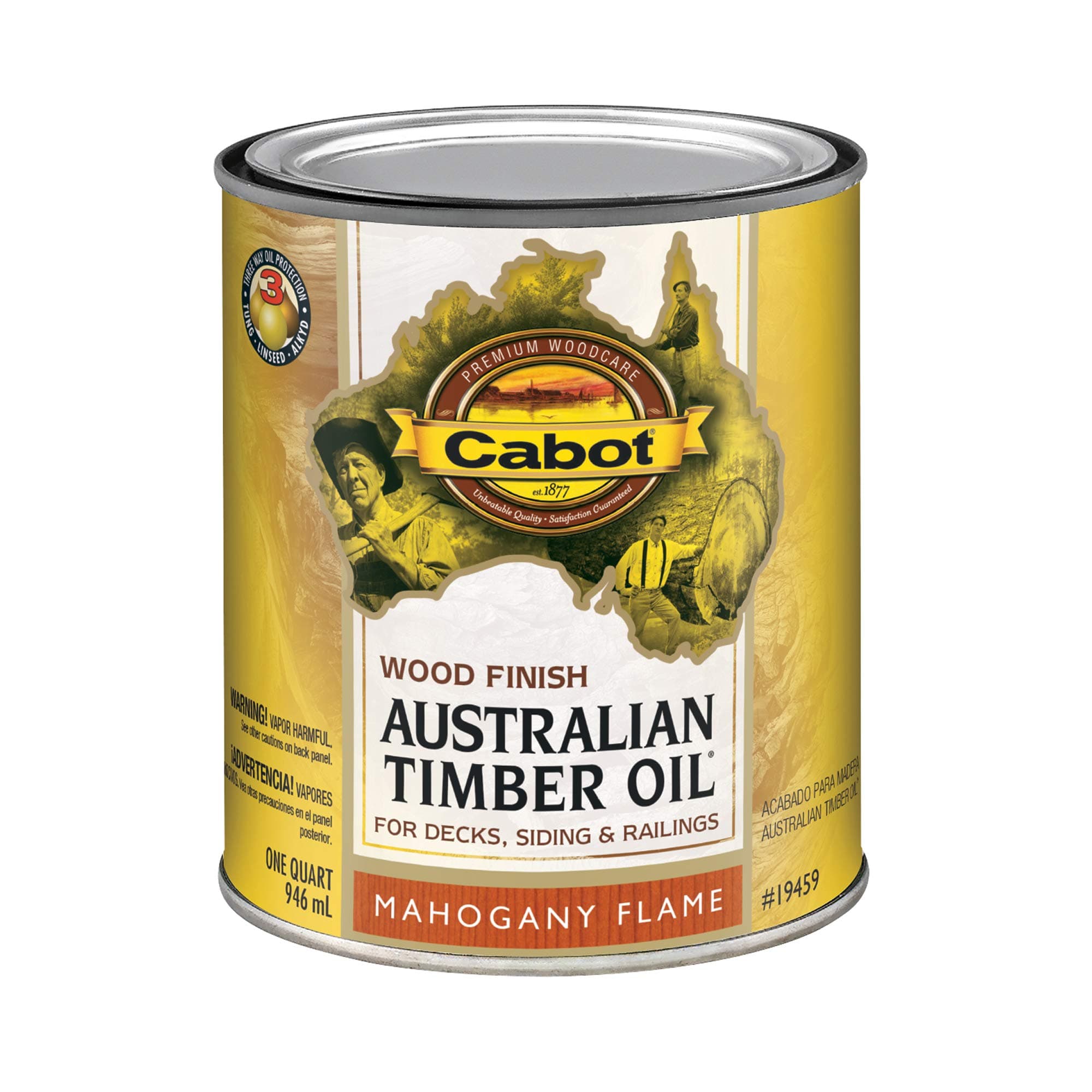 Cabot Samuel 19459 – 05マホガニーFlame Australian Timberオイルウッドステイン仕上げ、QT。 Quart 19459-05 1