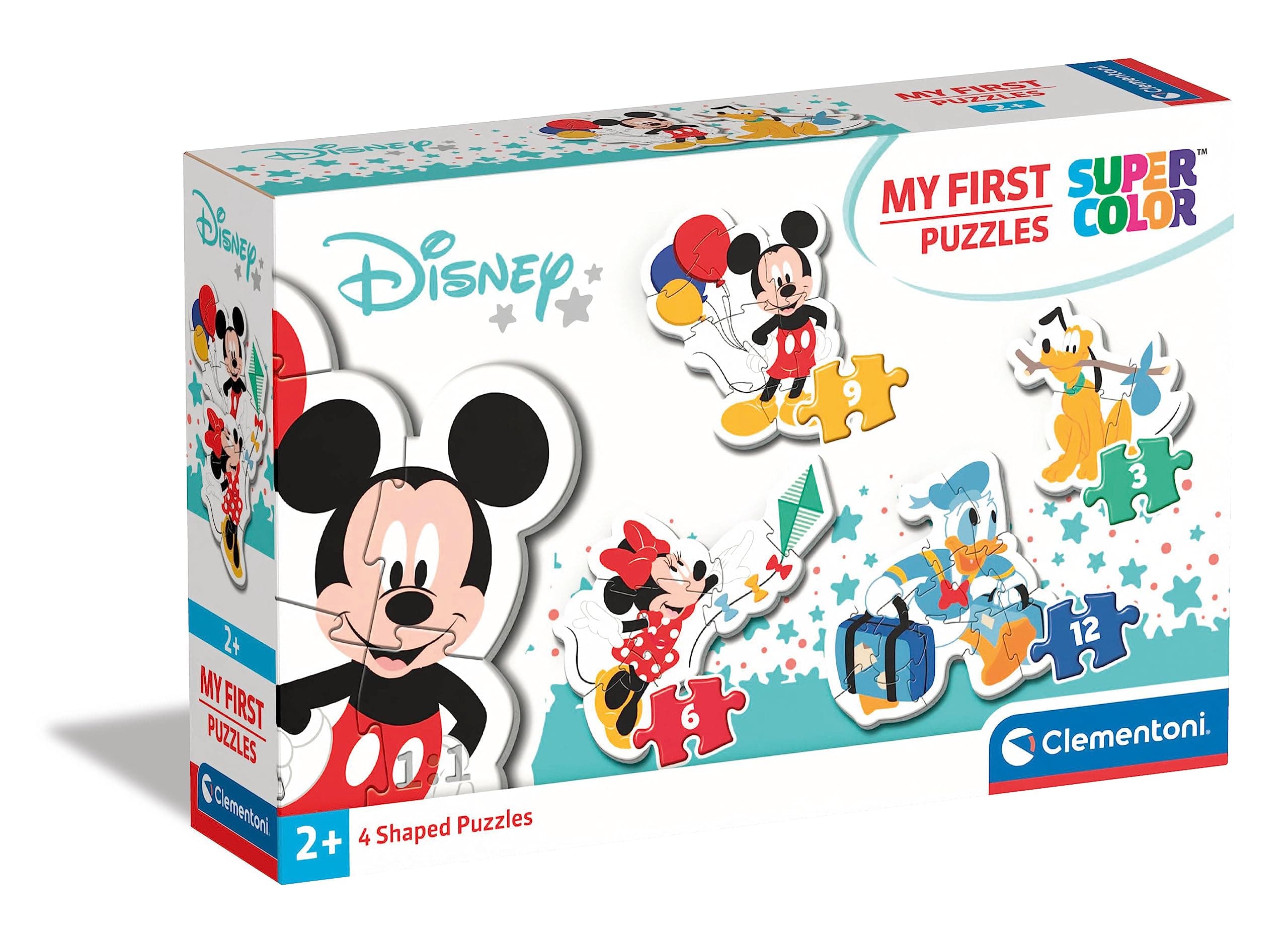 Clementoni - 20819 - My First Puzzle - Disney Mickey Mouse - 3-6-9-12 pieces - Made in Italy - jigsaw puzzle children age 2+