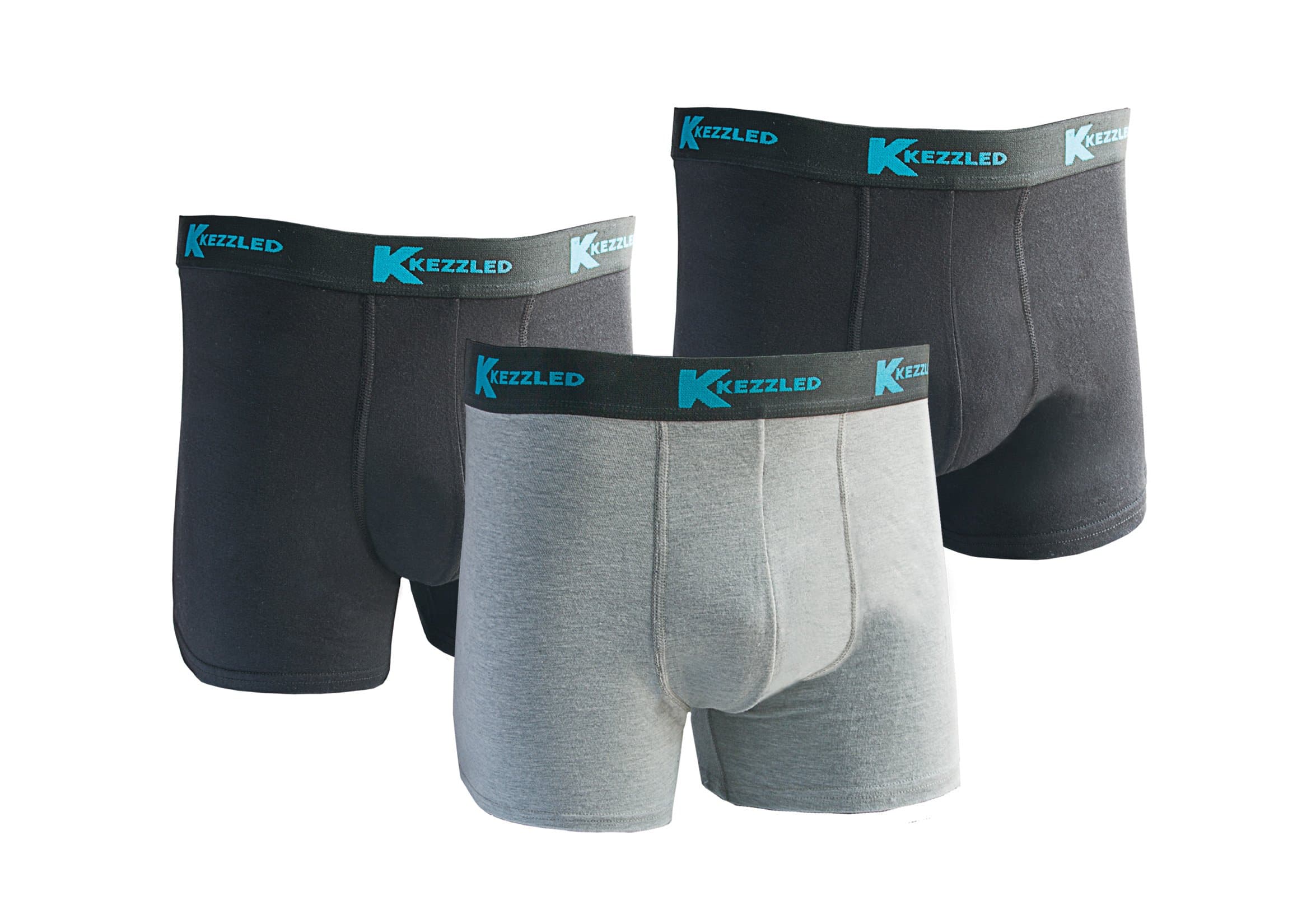 Men’s Cotton Knitted Boxer Briefs- Breathable and Moisture Wicking – Pack of 3