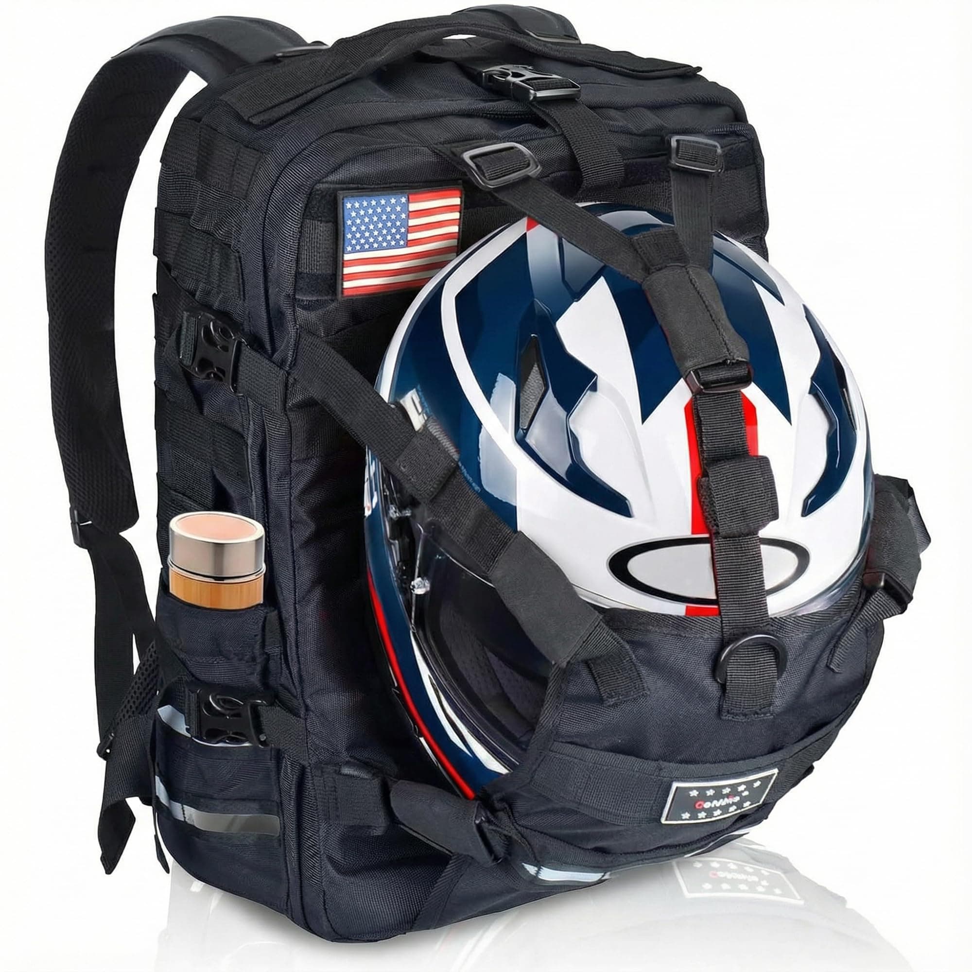 Waterproof 26L Molle Motorcycle Helmet Holder/Cycling Helmet Storage/Hiking Helmetcatch Bag/Backpack