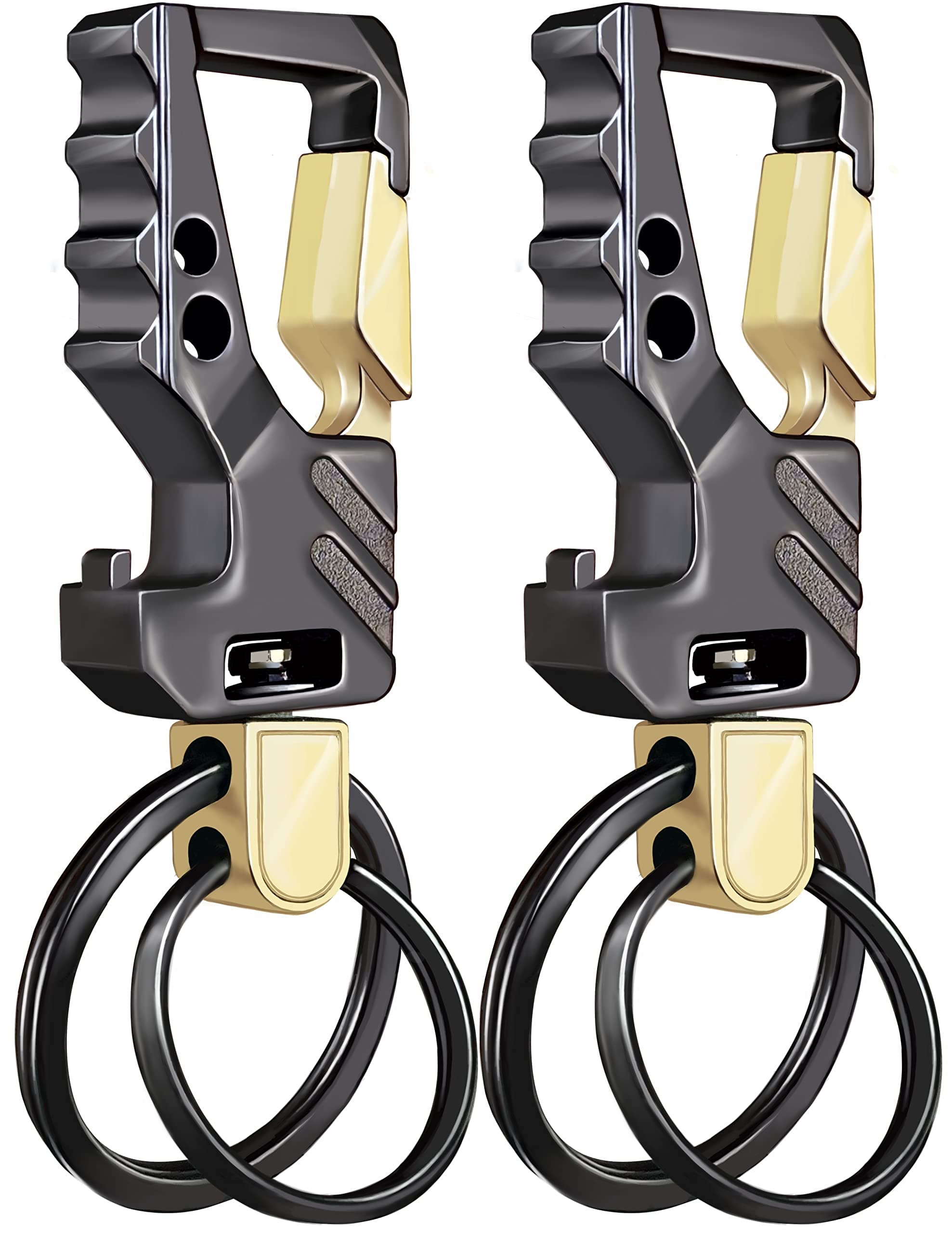 GABOX Keychain EDC Keyring Bottle Opener Auto Car Key Holder Tactical Carabiner Key Chain Clip Llaveros Porte-Clés