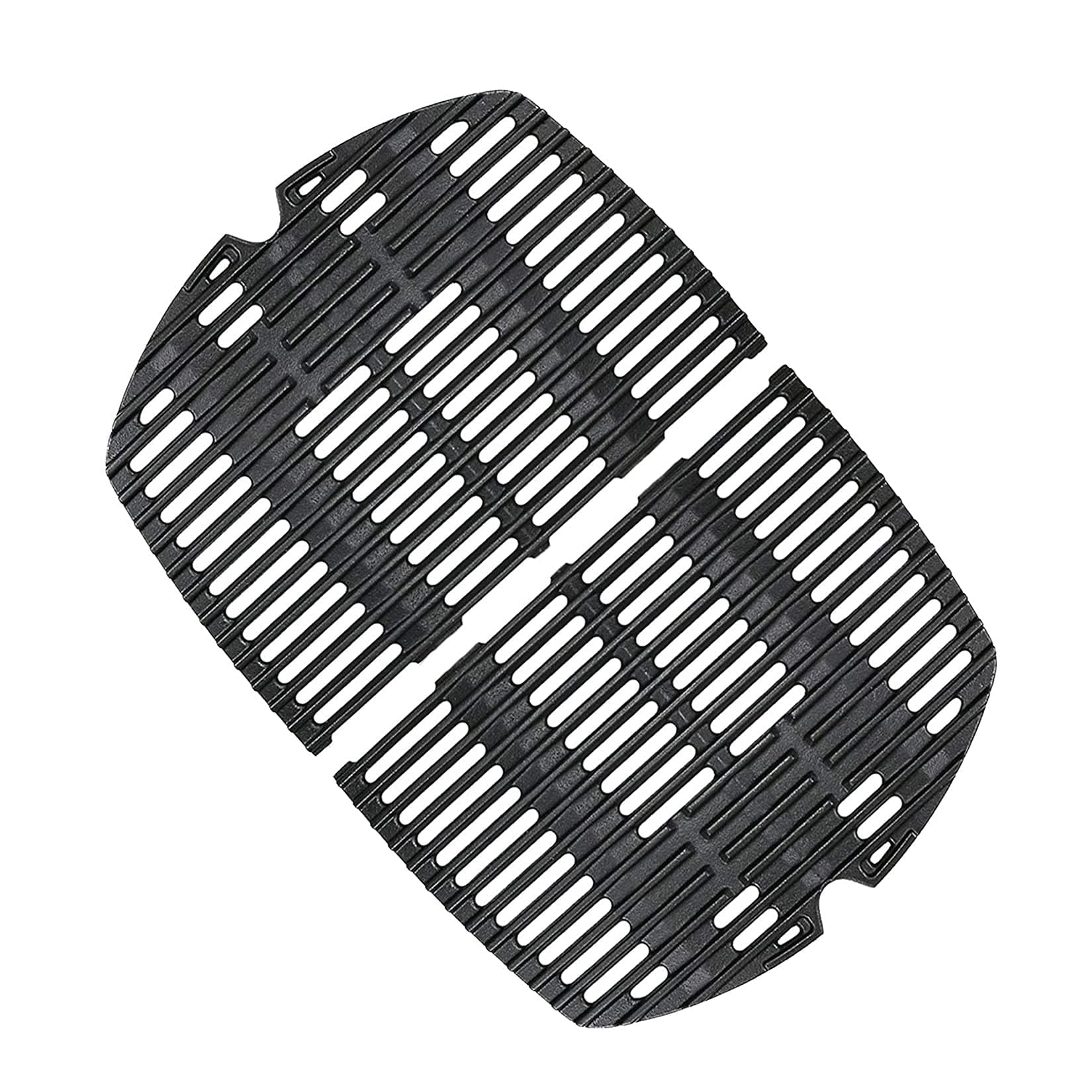 GGC Cooking Grate Replacement for Weber Q200, Q220, Q260, Q2000 Series, Q2400 Gas Grill, 2 PCS Cast Iron Grid Grates for Weber 7645, 7583, 65811