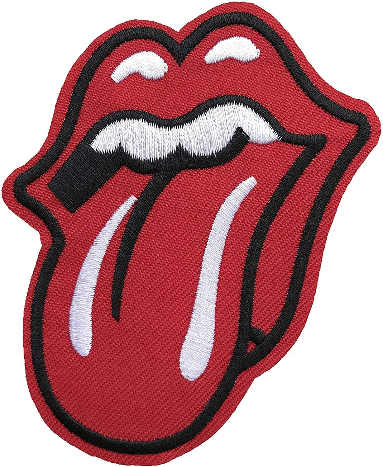 Rolling Stones Tongue Badge Embroidered Patch Sew-on or Iron-on (Red)