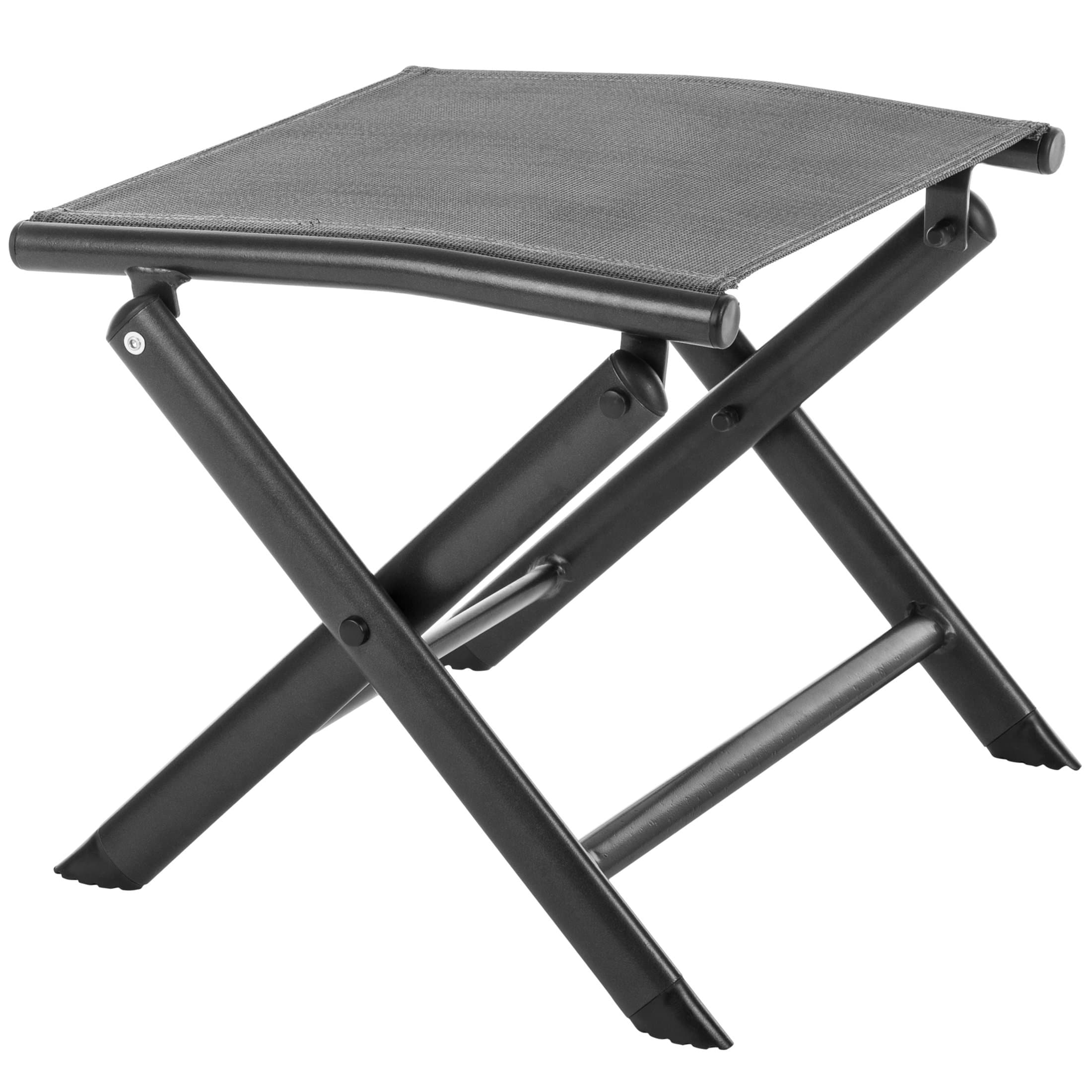 Ultranatura Aluminium Folding Chair - Footplate, Korfu Series Plus, Folding, Anthracite