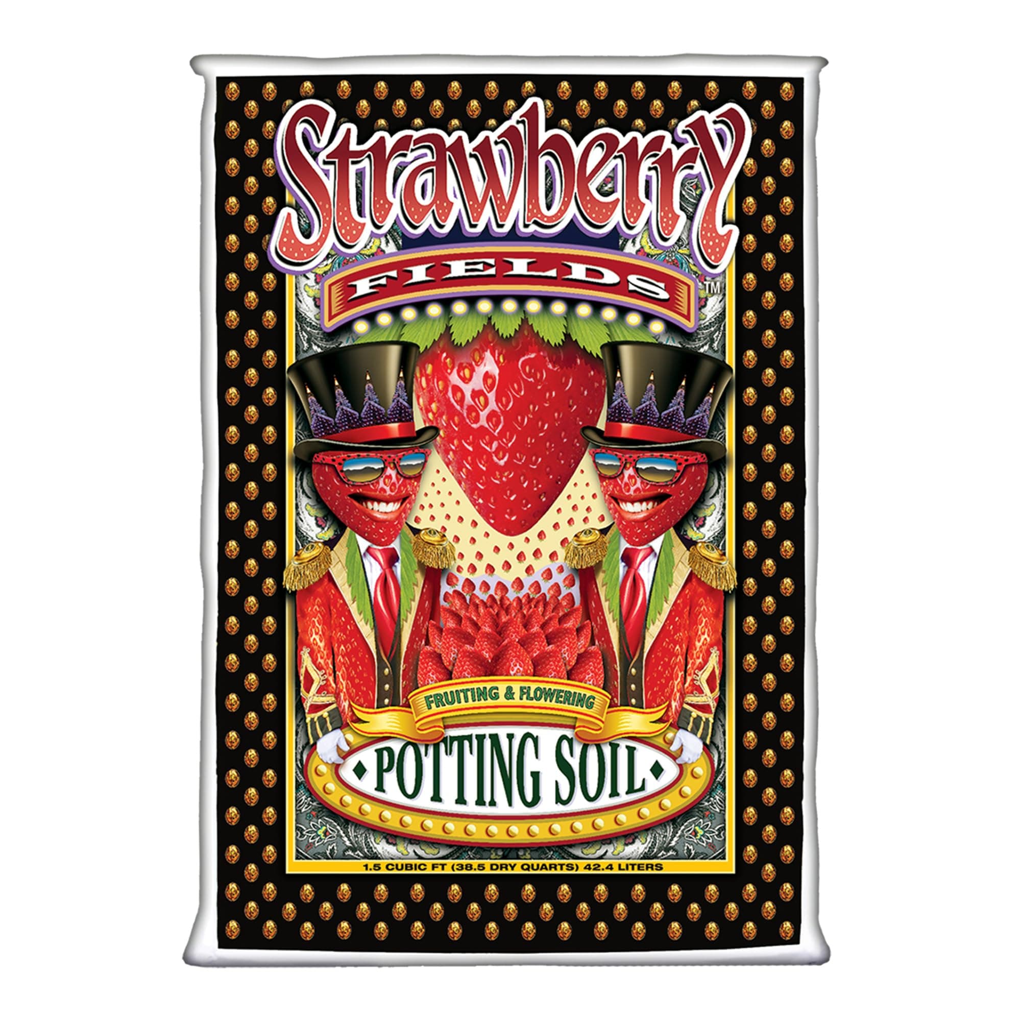 FoxFarm Strawberry Fields Fruiting & Flowering Potting Soil, 1.5cu ft - Use to Increase Blooms, Fruits, and Berries - Made for The Fruiting and Flowering Stages of Plants